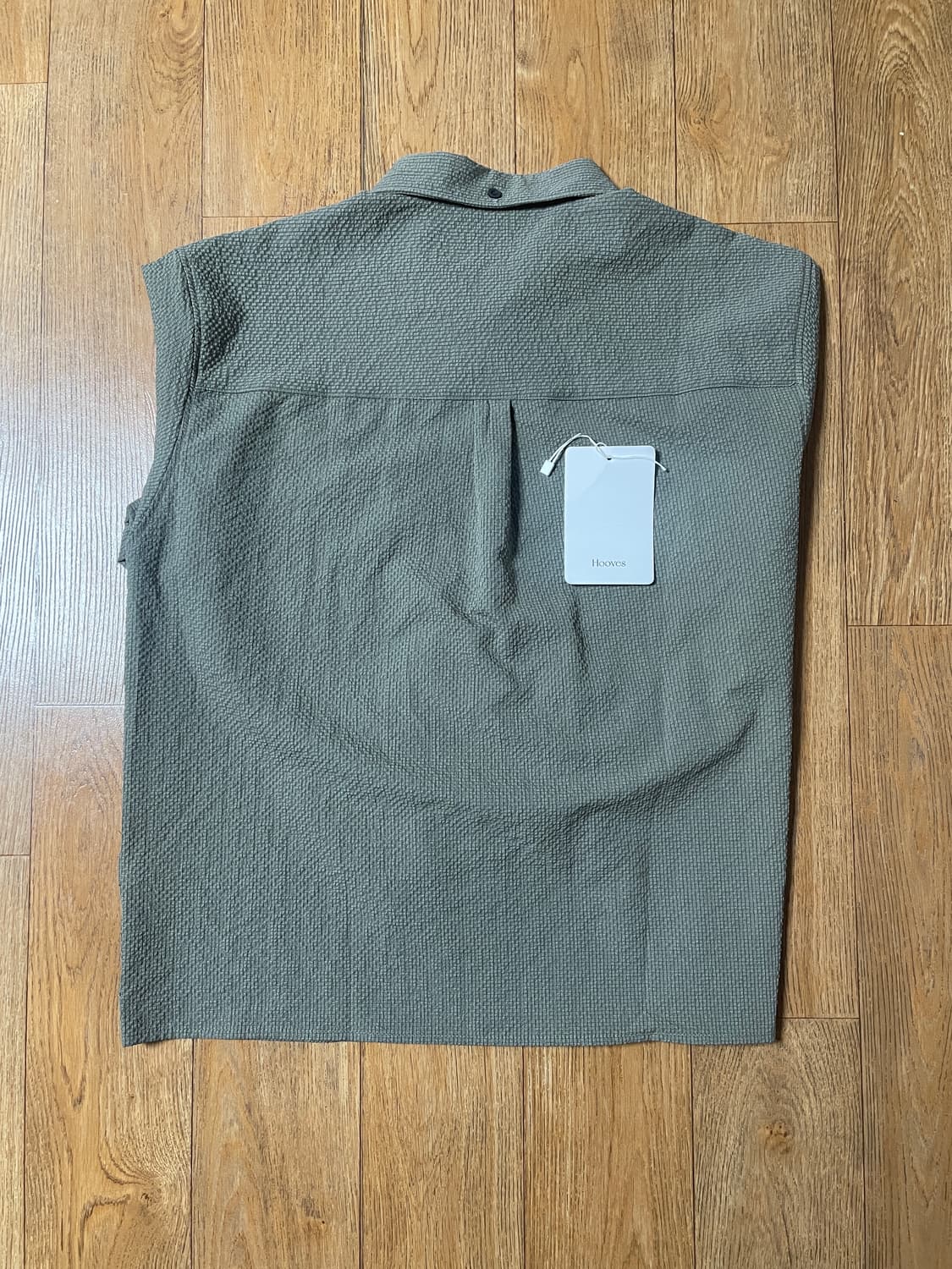 후브스 에어 그리드 체크 크롭셔츠 애쉬카키 L 새상품 상품이미지8