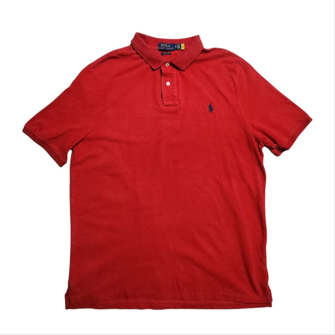 폴로 랄프로렌 클래식 핏 레드 폴로 셔츠 반팔티 (XL) 상품이미지1
