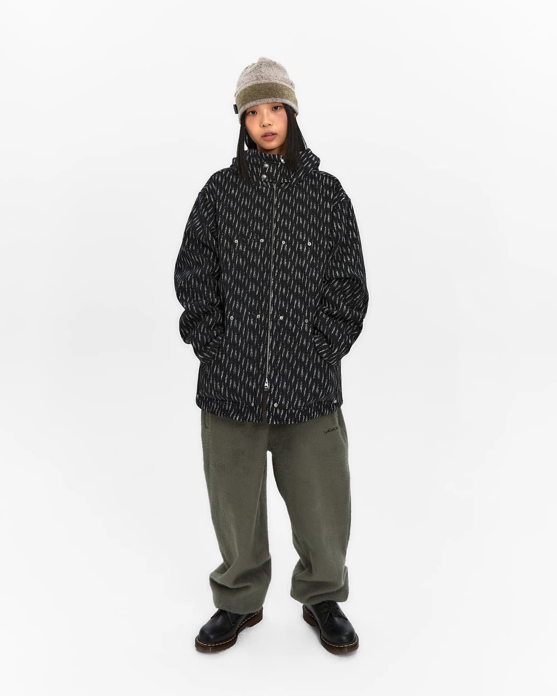 예스아이씨 후디드 울 집 코트 상품이미지4