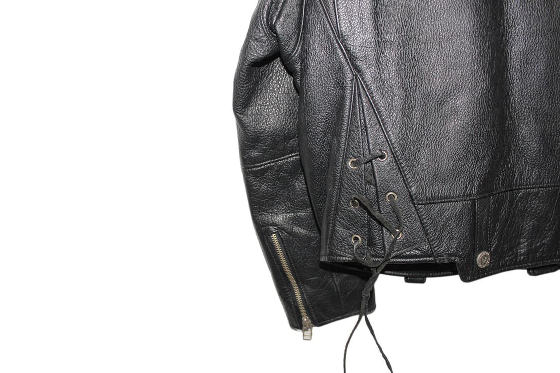 1990s USA AMEKO 아메코 레더 바이커자켓  상품이미지10