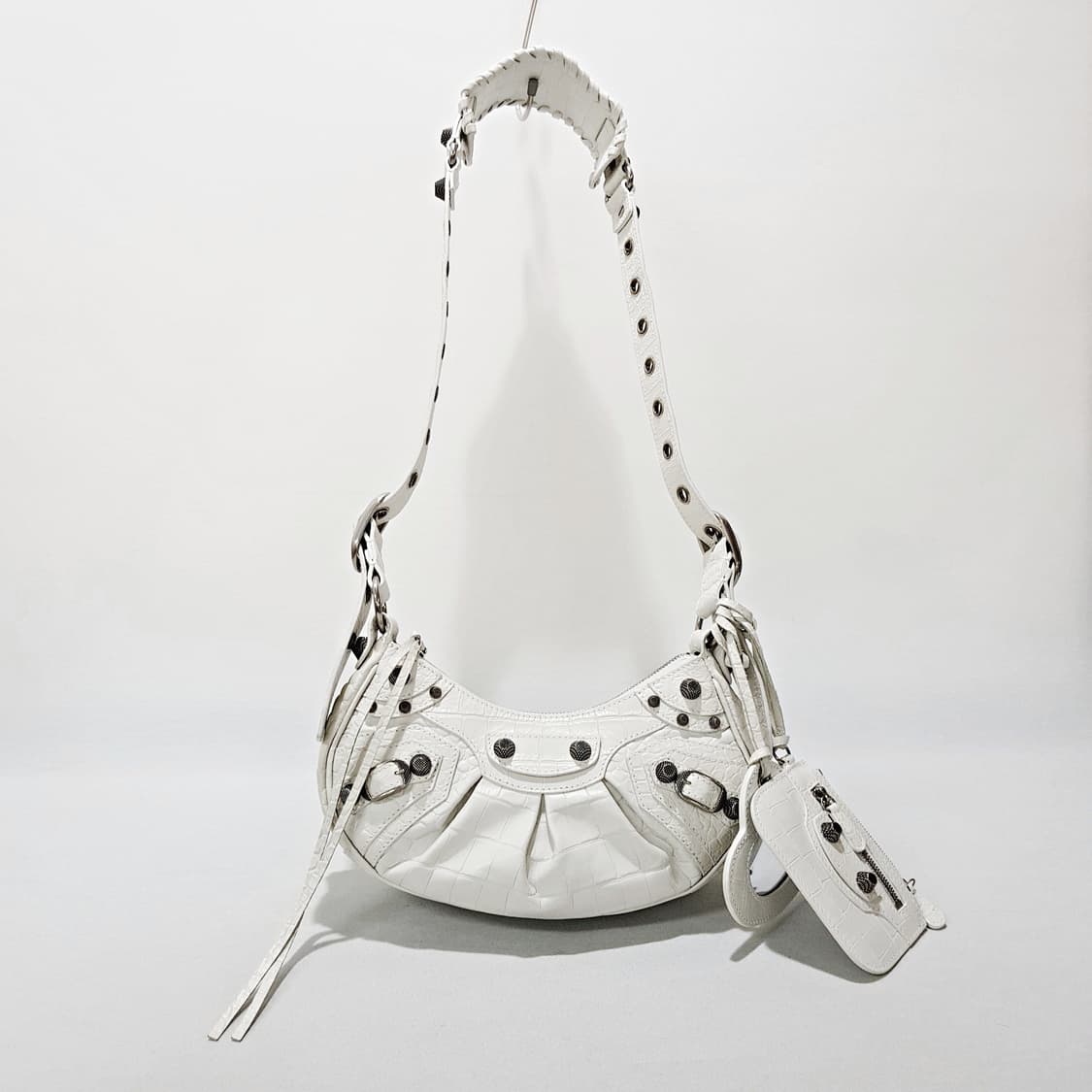 발렌시아가 크로커 패턴 르카골 숄더백 XS 상품이미지1