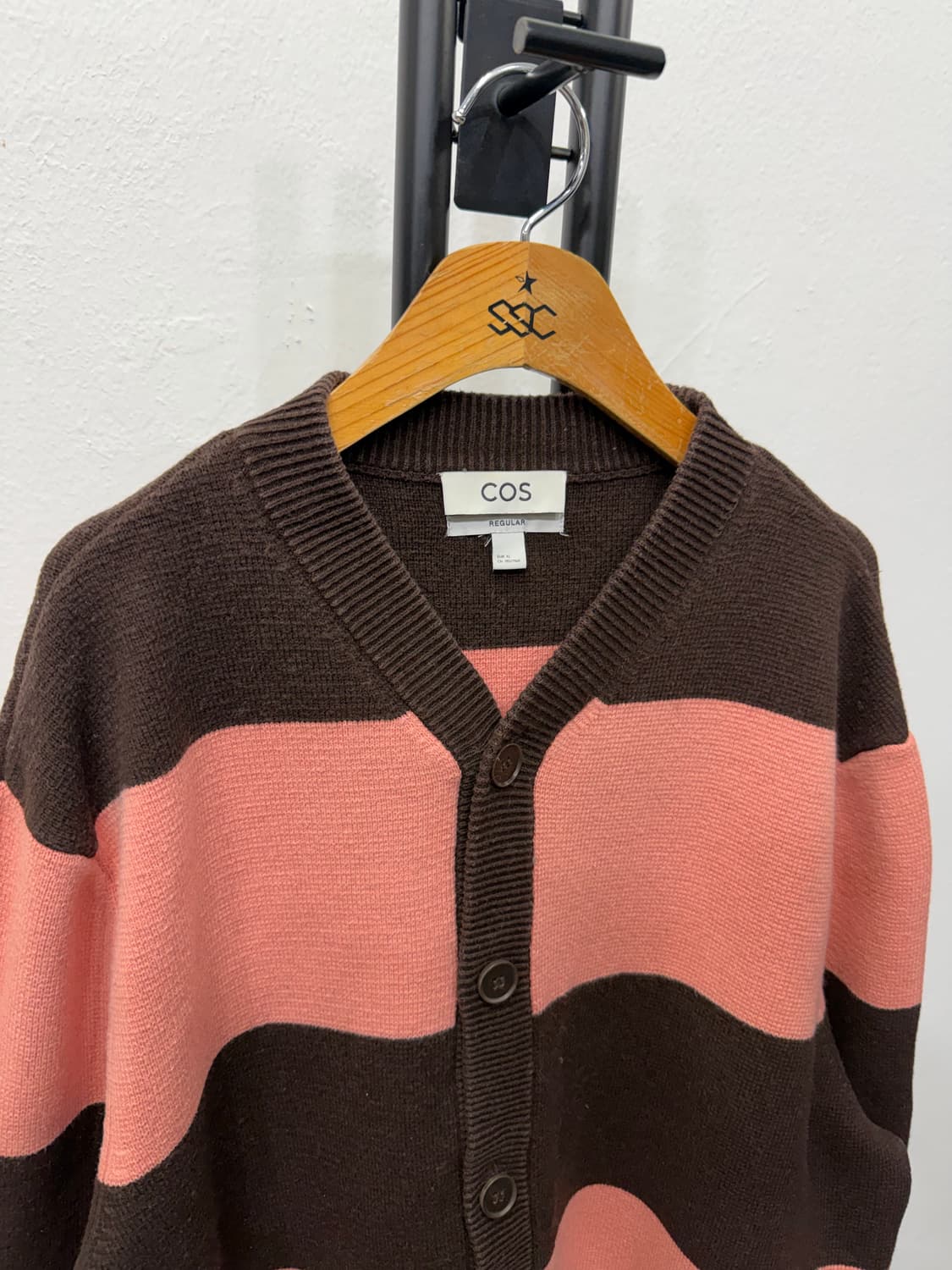 정품) COS 코스 남성 스트라이프 가디건 XL 상품이미지4