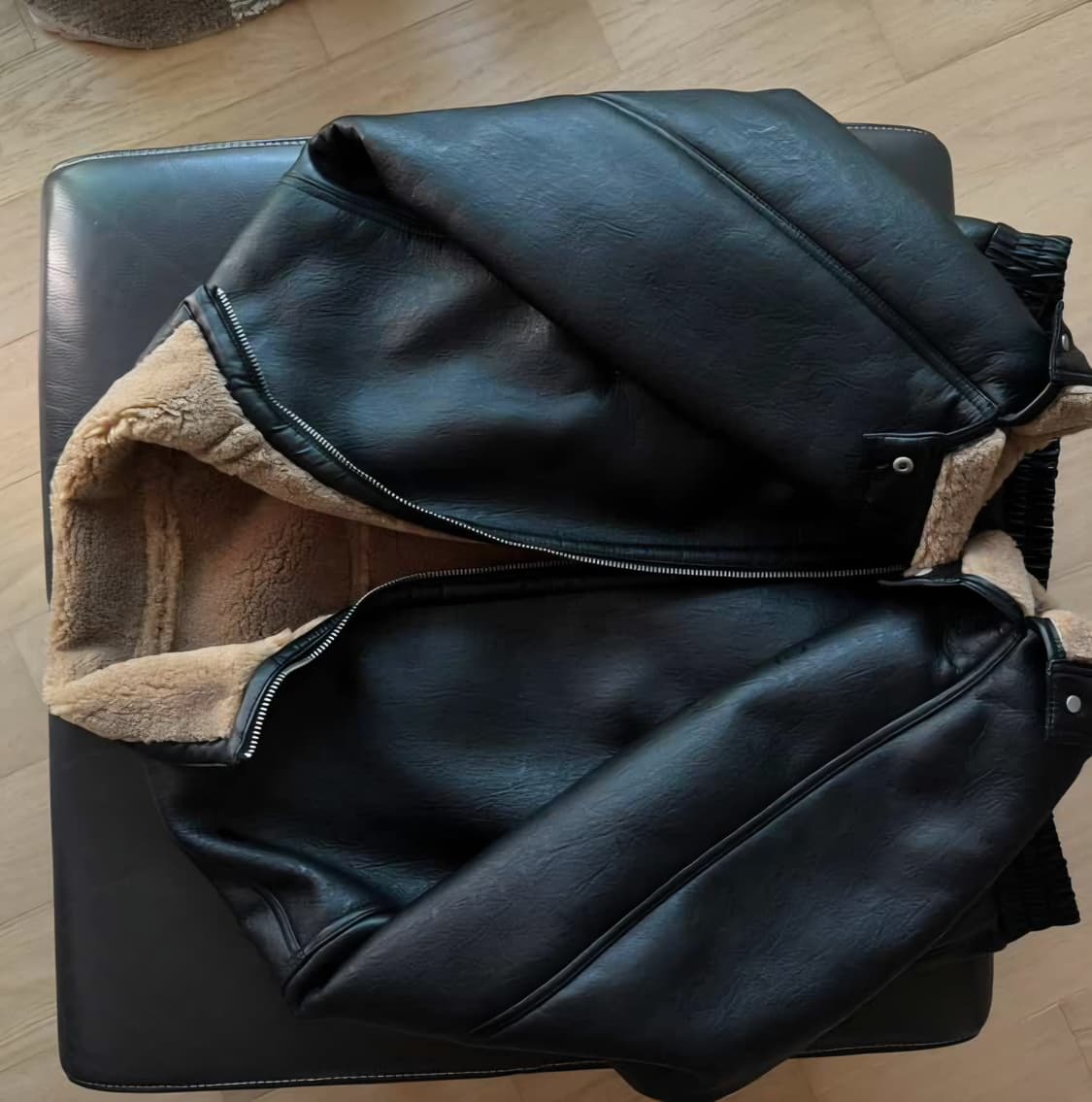 로우클래식 시어링 블루종 무스탕 L 상품이미지6