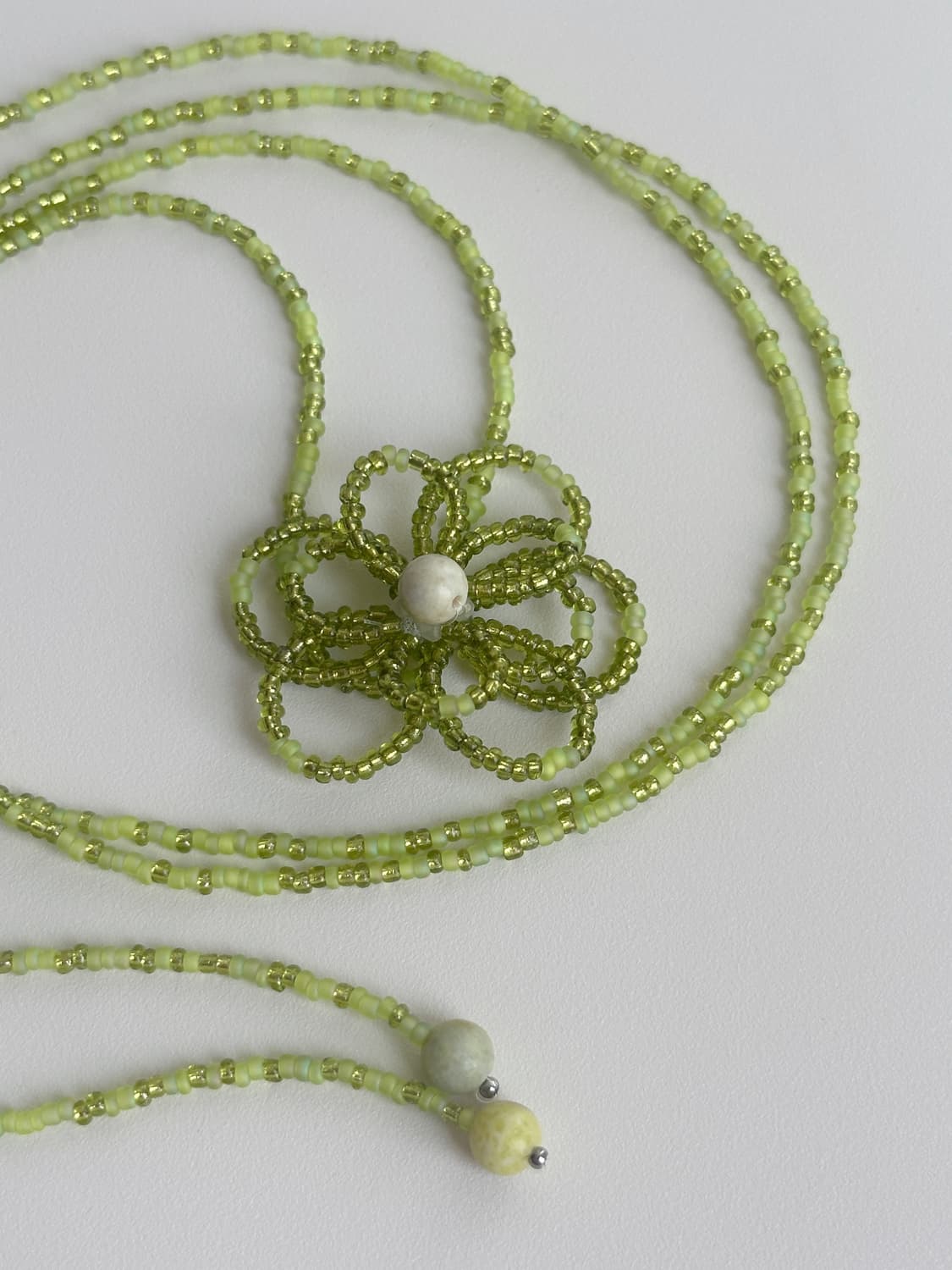 Vintage Green flower long necklace 상품이미지3