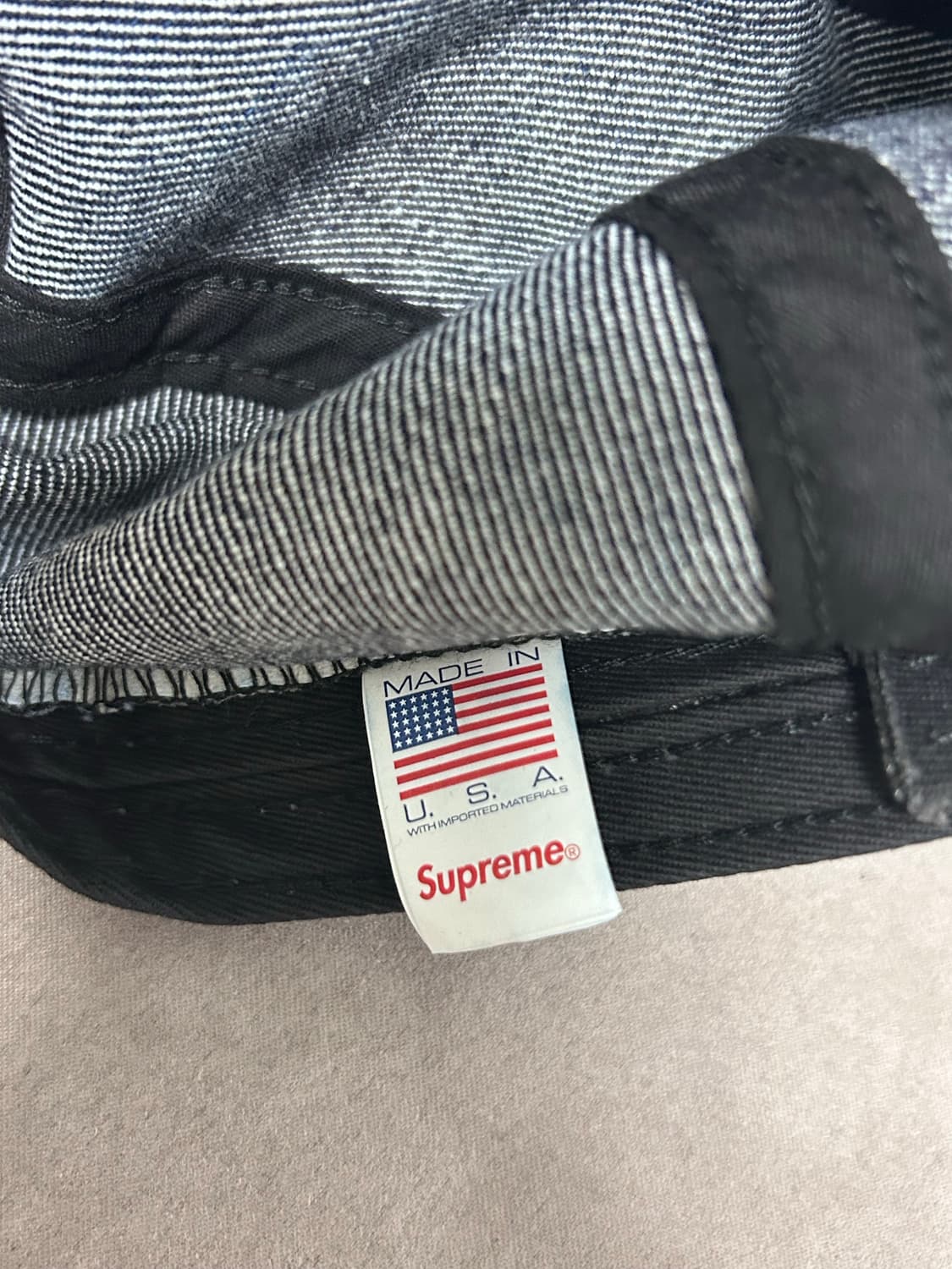 슈프림 24SS 박스로고 모자 데님 캠프캡 블랙 상품이미지3