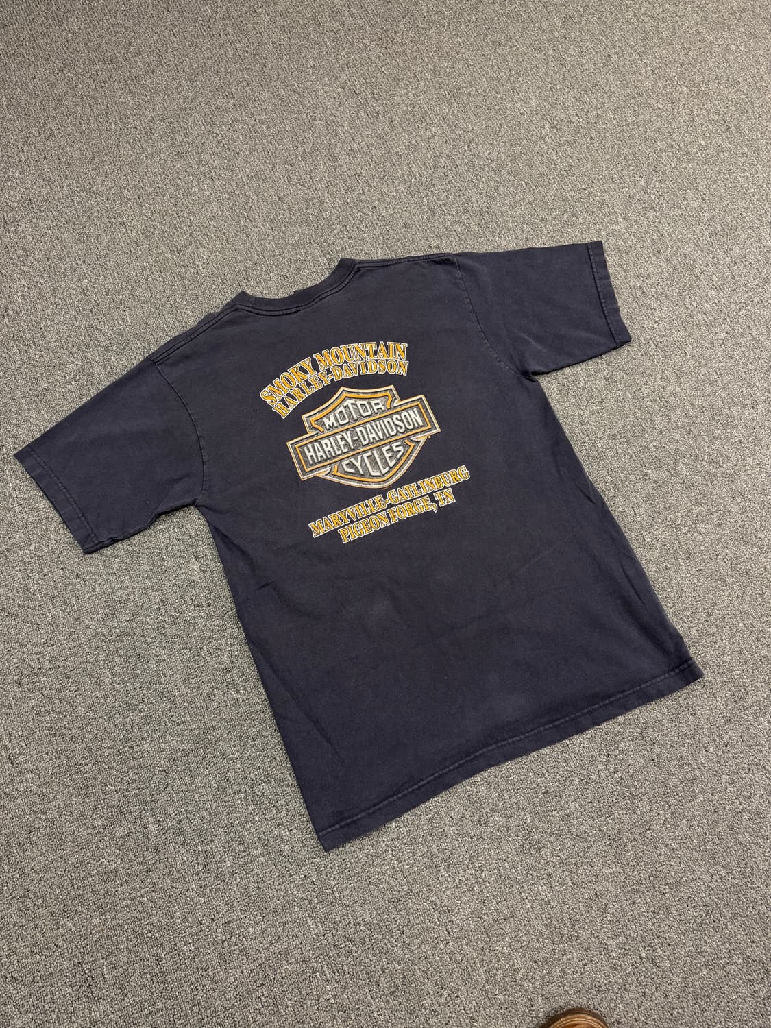L) 할리데이비슨 빈티지 스모키마운틴 프린팅 반팔 티셔츠 상품이미지4