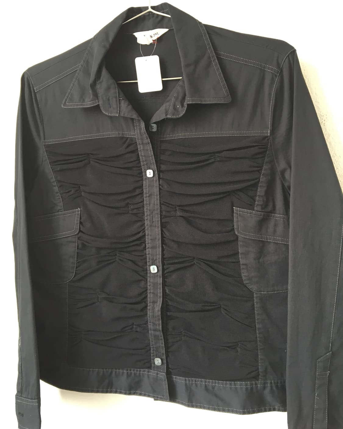 Shirring layered point shirt 상품이미지4