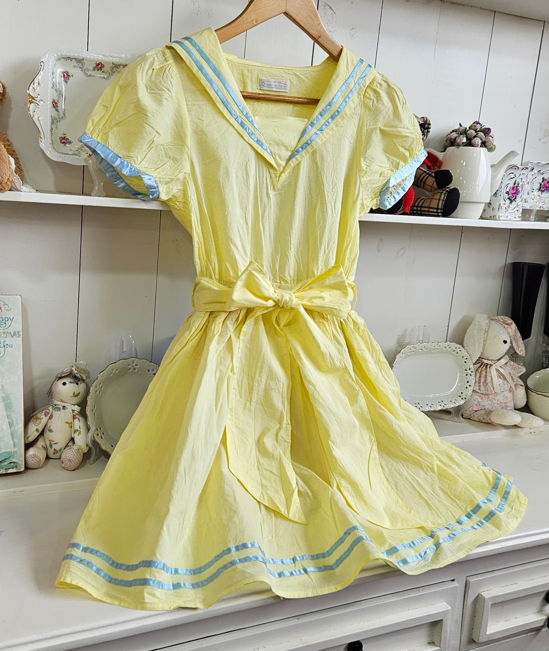 레몬 세일러 리본 원피스 상품이미지3