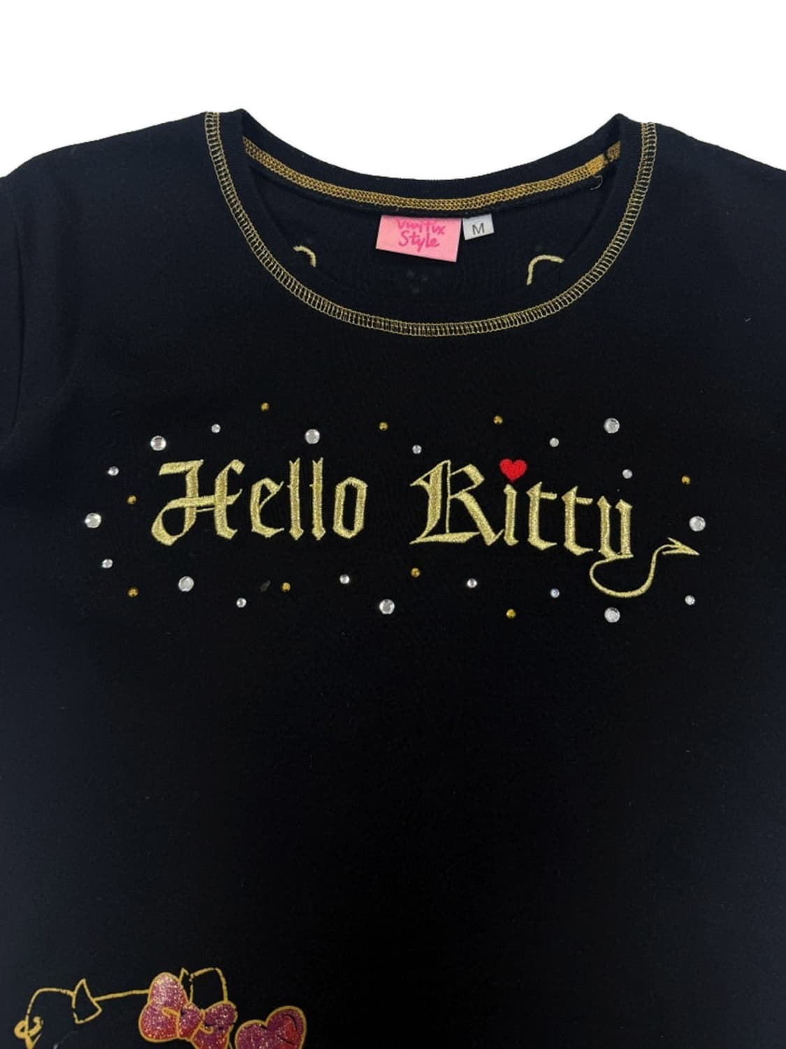 빈티지 산리오 블랙 헬로키티 반팔티 상품이미지3
