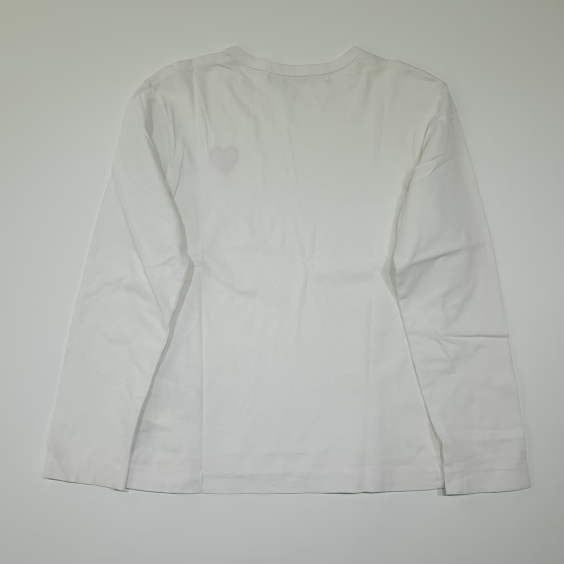 CL636 S 꼼데가르송 일본판 코튼 레드하트와펜 화이트 티셔츠 상품이미지7