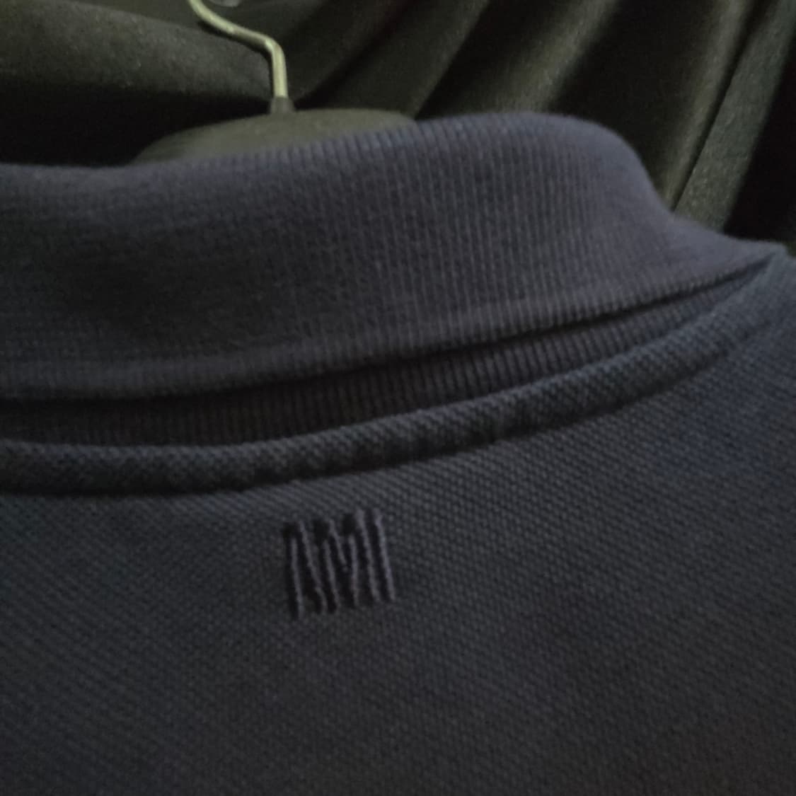 아미 스몰 하트 로고 반팔 폴로 셔츠 네이비 상품이미지6