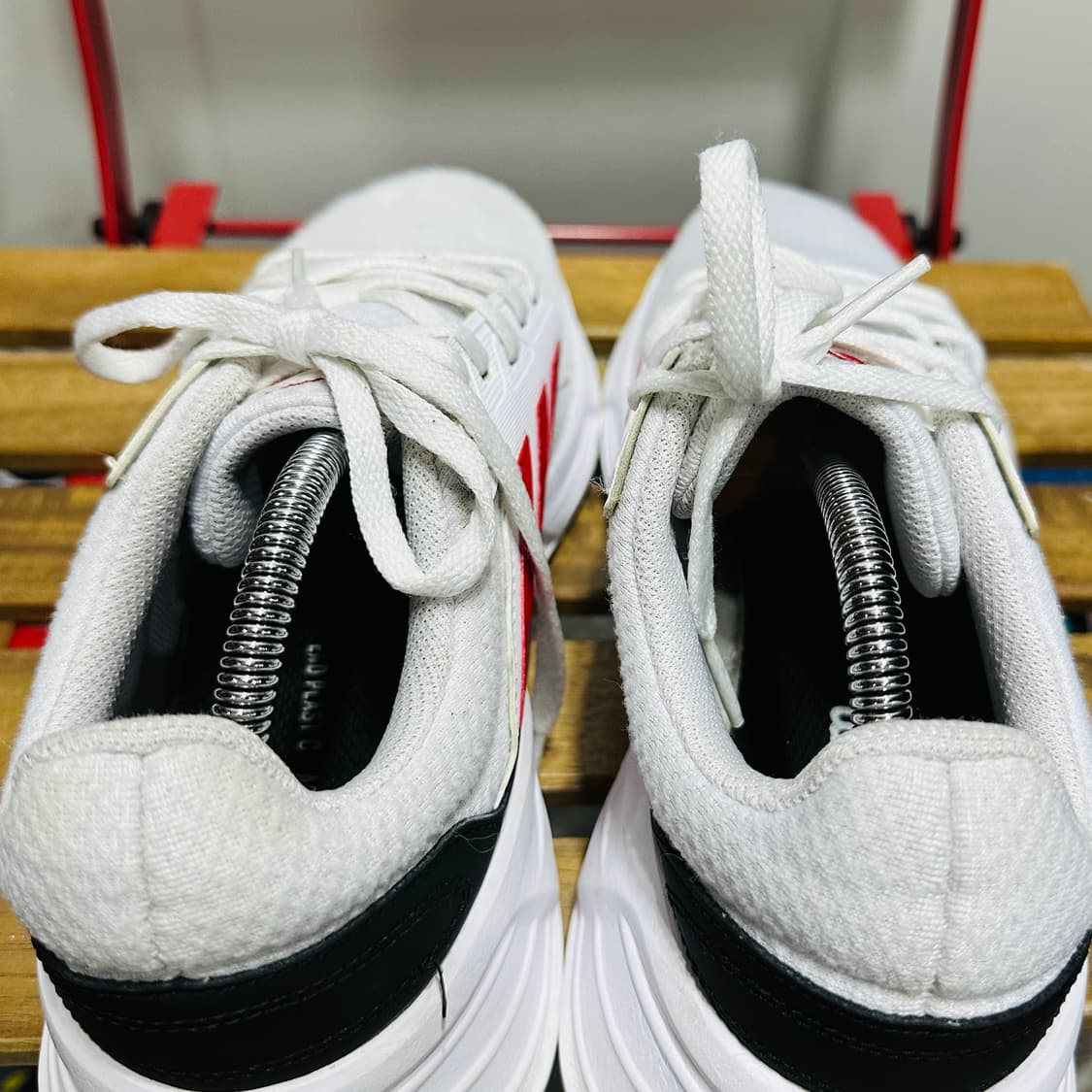 265) 아디다스 운동화 남성 남자 신발 갤럭시 6 화이트/레드 상품이미지5