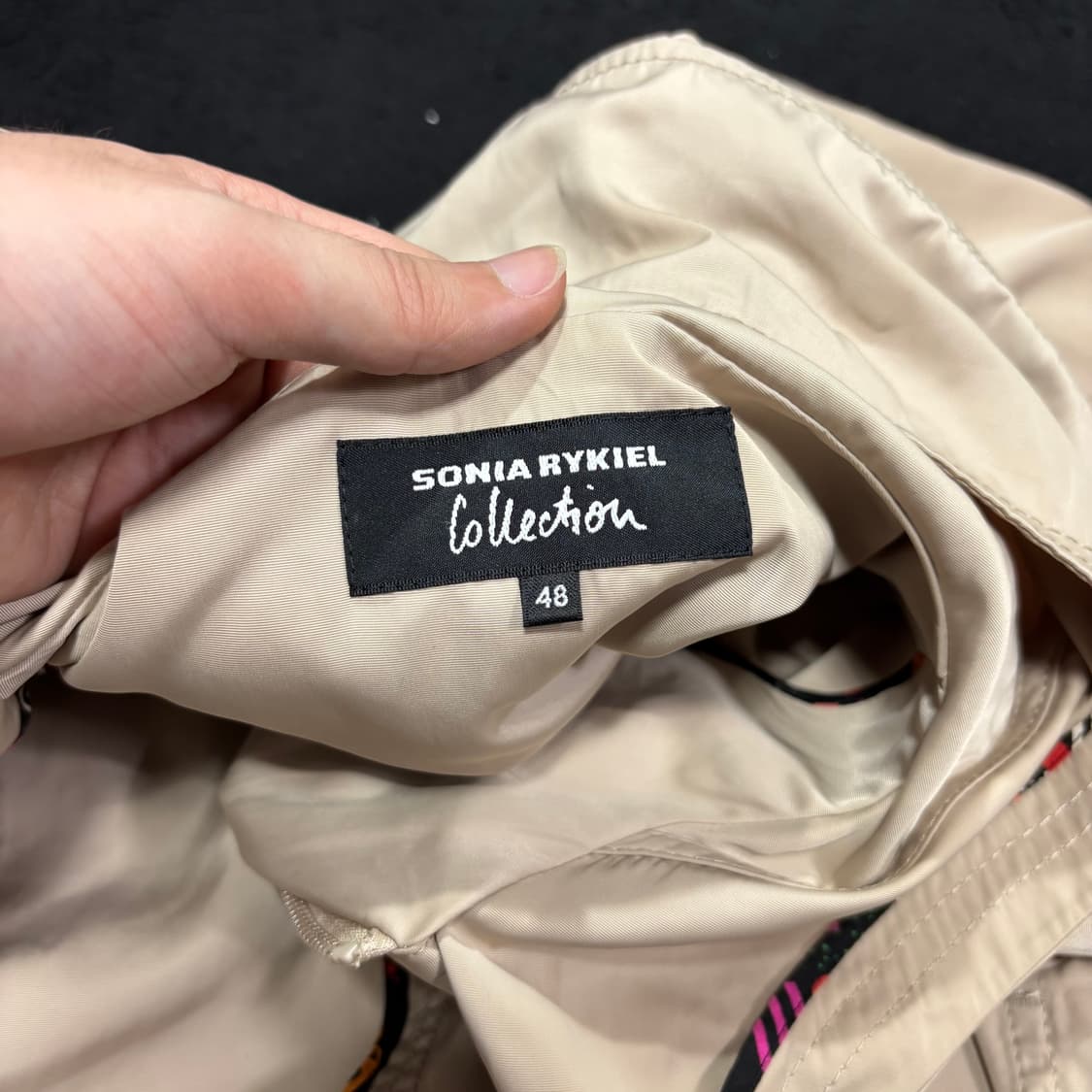 48 소니아 리키엘 컬렉션 베이지 나일론 코트 자켓 상품이미지5