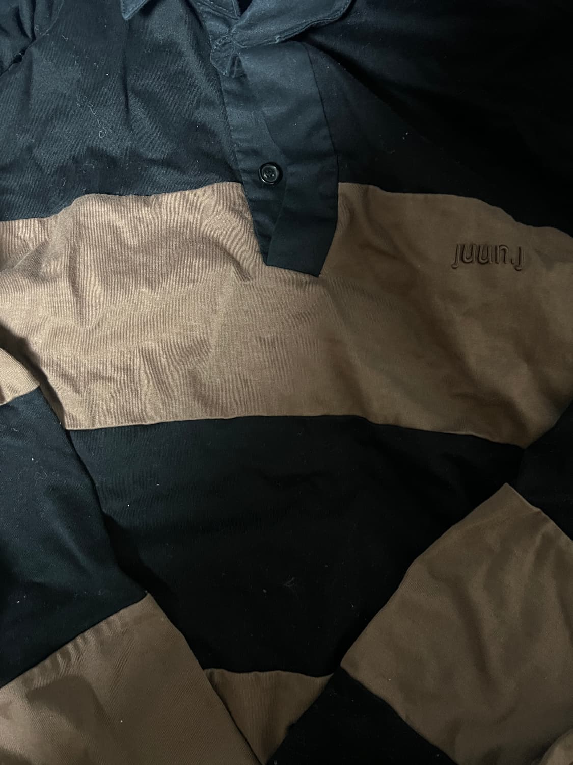 준지 블랙 싱글 블로깅 티에리 긴팔 티셔츠 상품이미지3