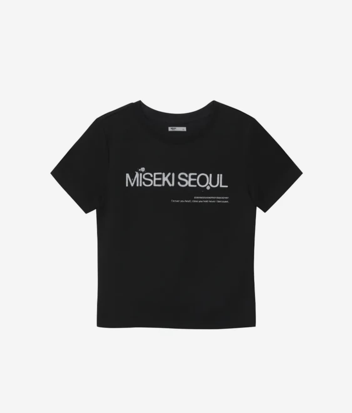 [1] 미세키서울 Logo short sleeves BLACK 상품이미지1