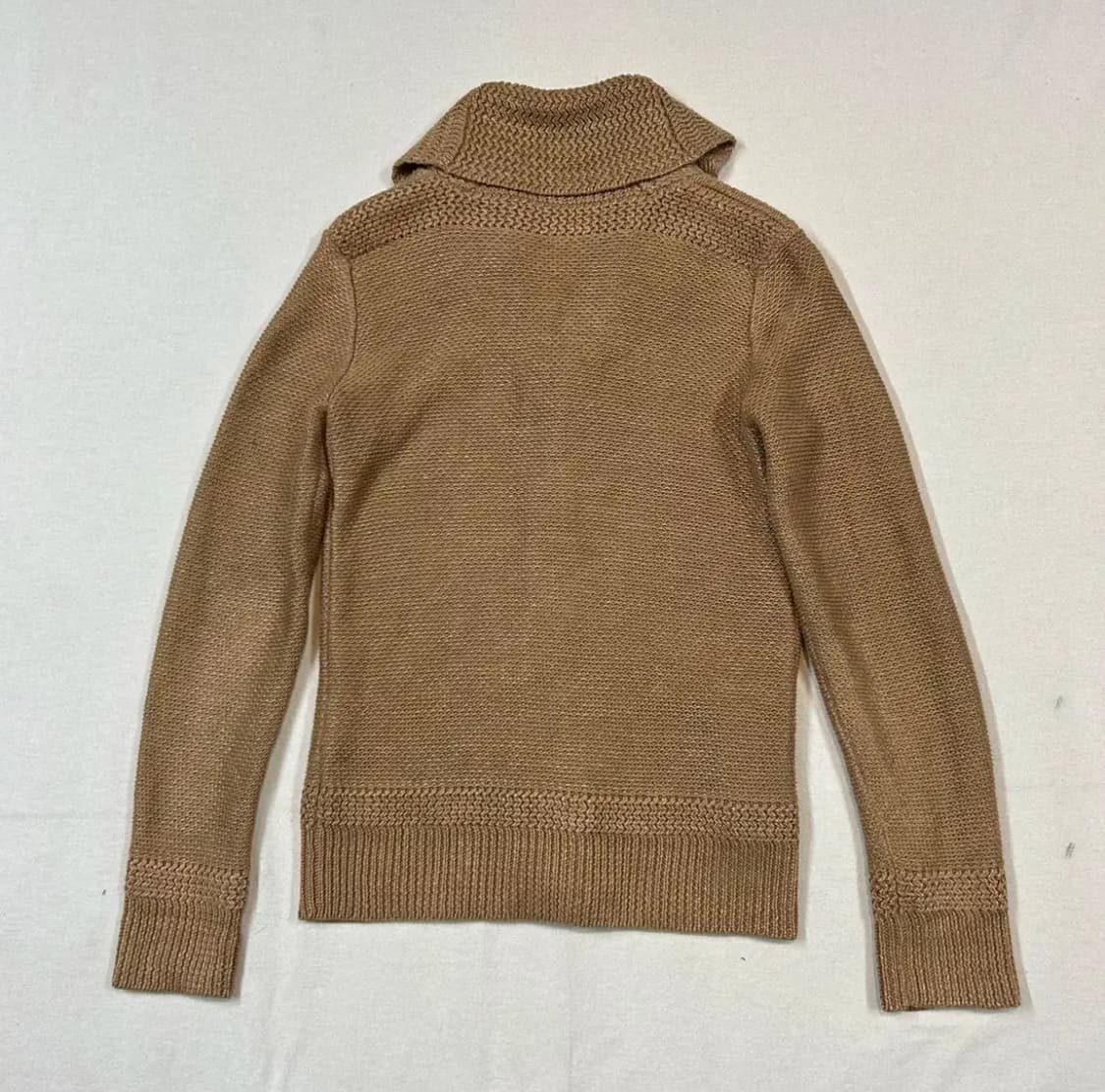 여S) 랄프로렌 브라운 린넨 숄카라 가디건 상품이미지6