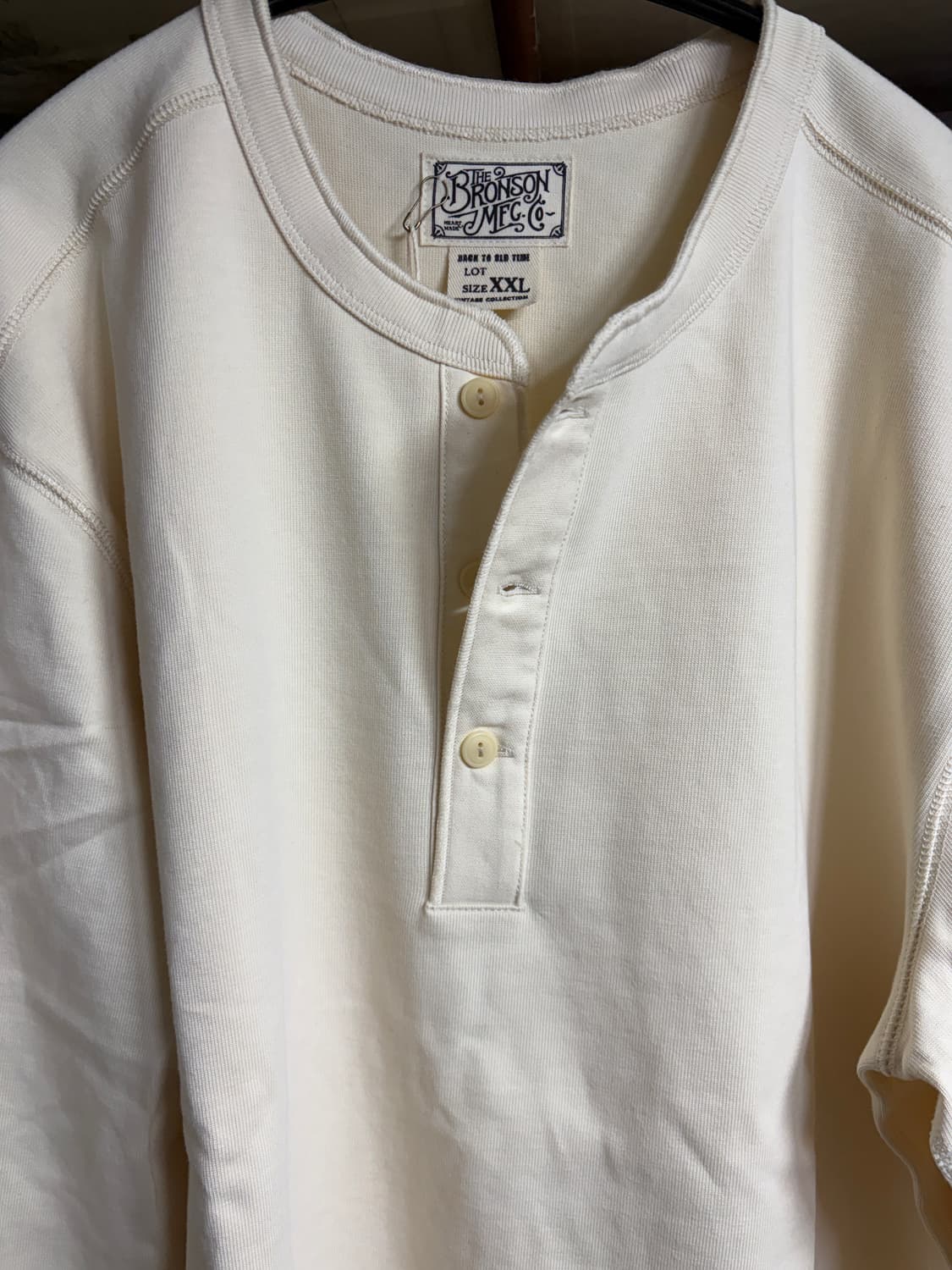 브론슨 헨리넥 XXL 블랙,에크루 새상품 상품이미지2