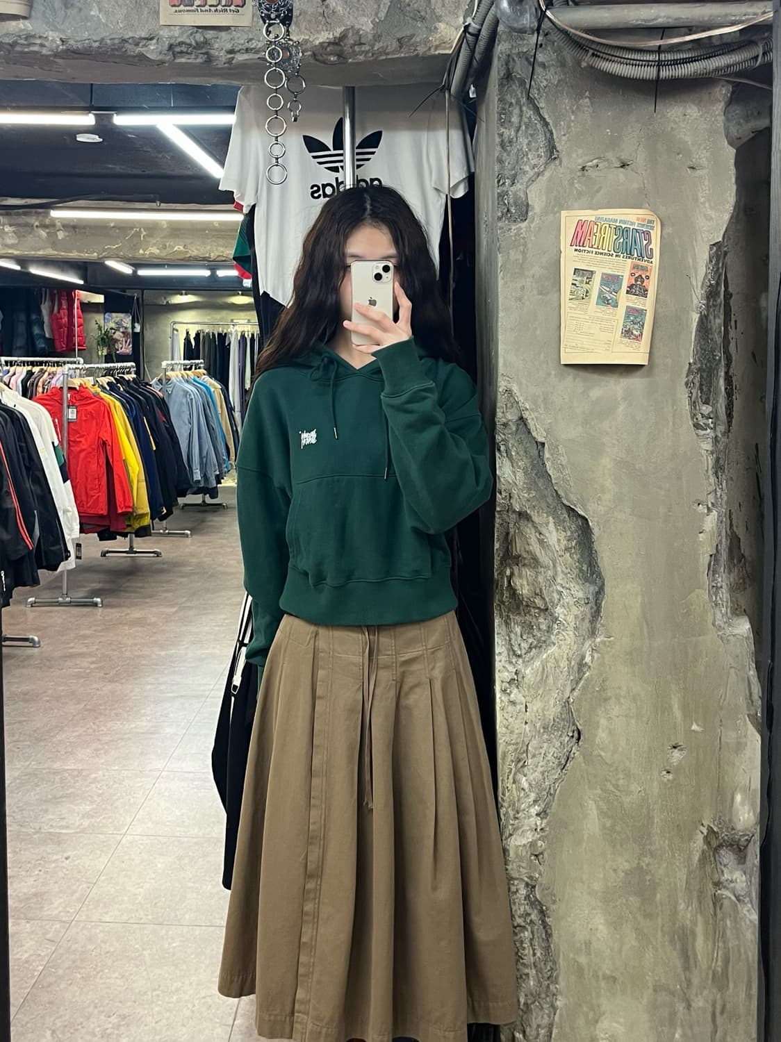 브라운브레스 크롭 후드티 그린 #csz2249 상품이미지2