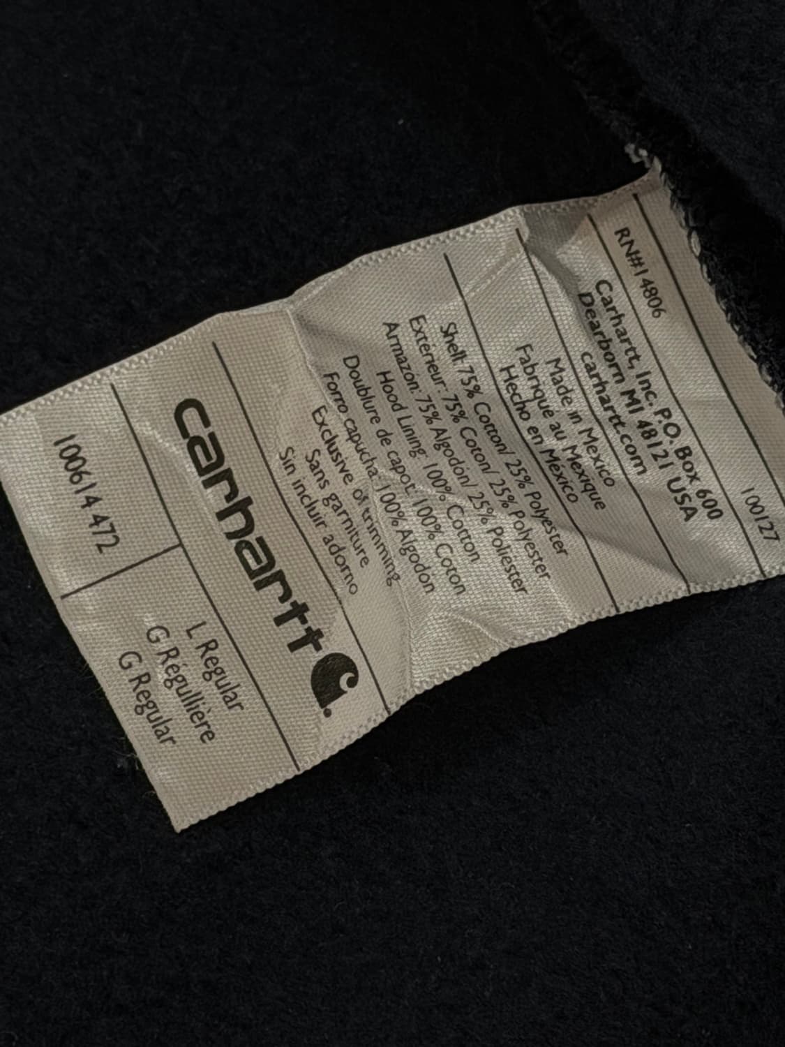 칼하트 레인 디펜더 후드집업 L 상품이미지5