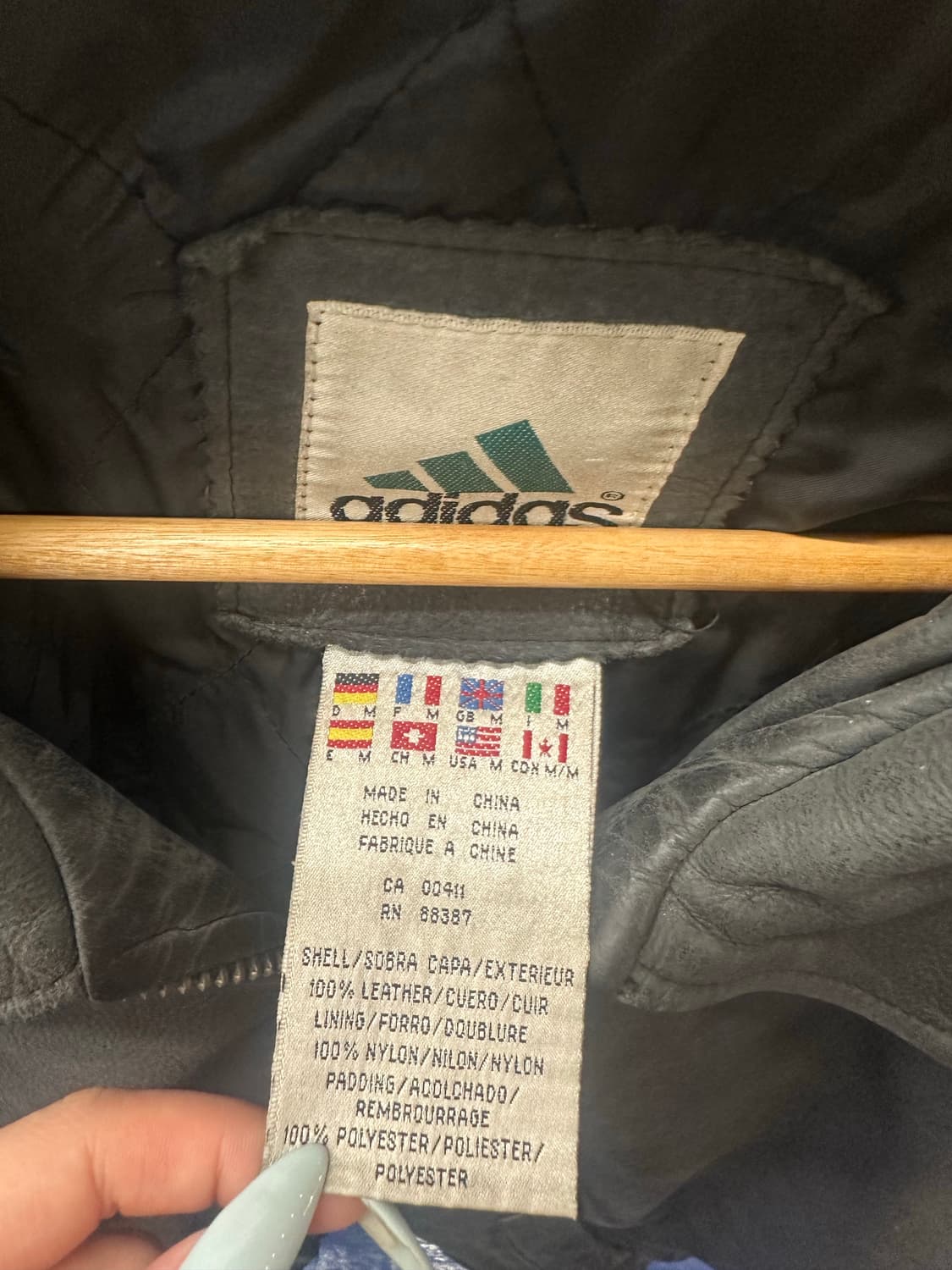 1990s adidas 아디다스 레더 자켓 상품이미지4