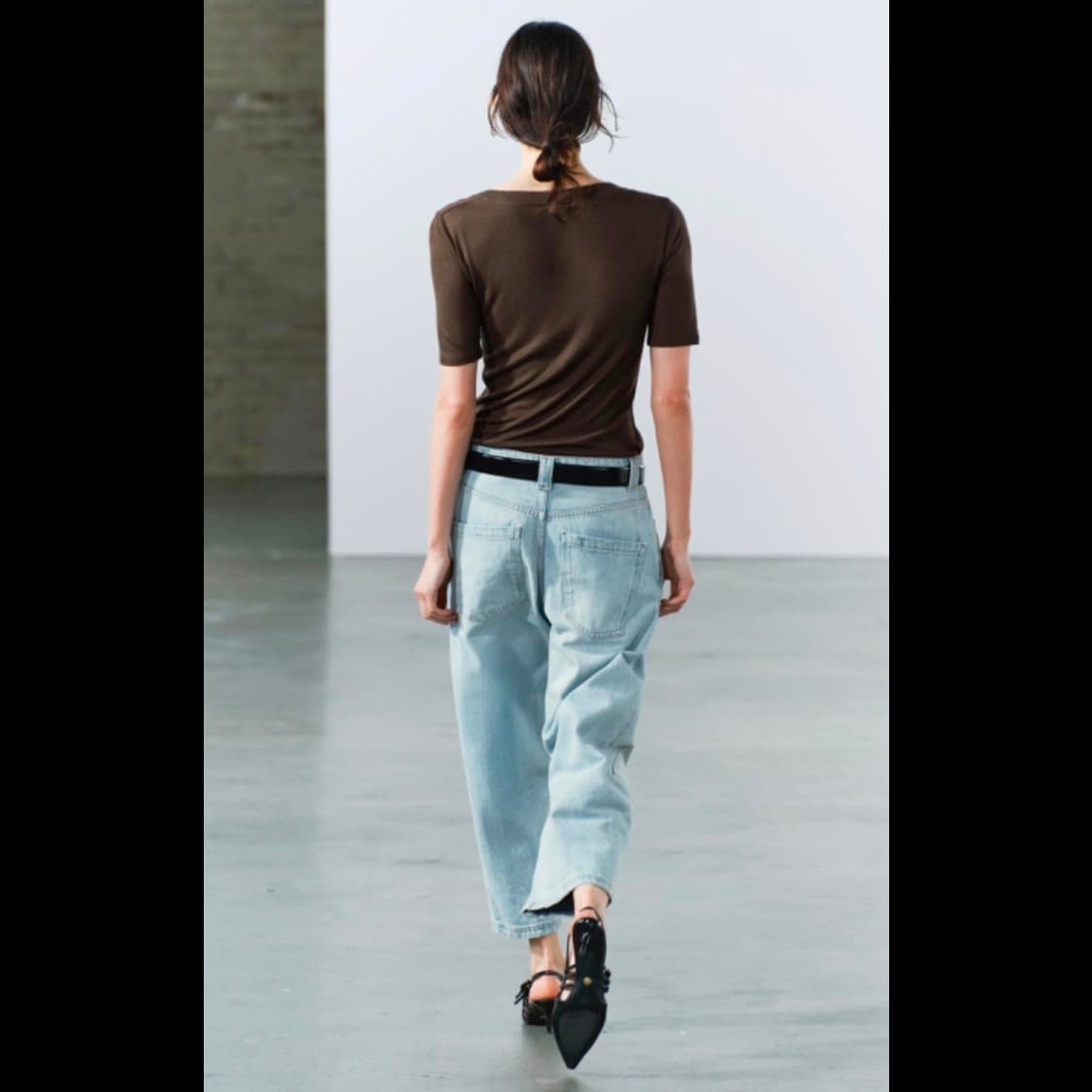 zara 자라 ZW 컬렉션 배럴 크롭 미드라이즈 팬츠 (새상품) 상품이미지10