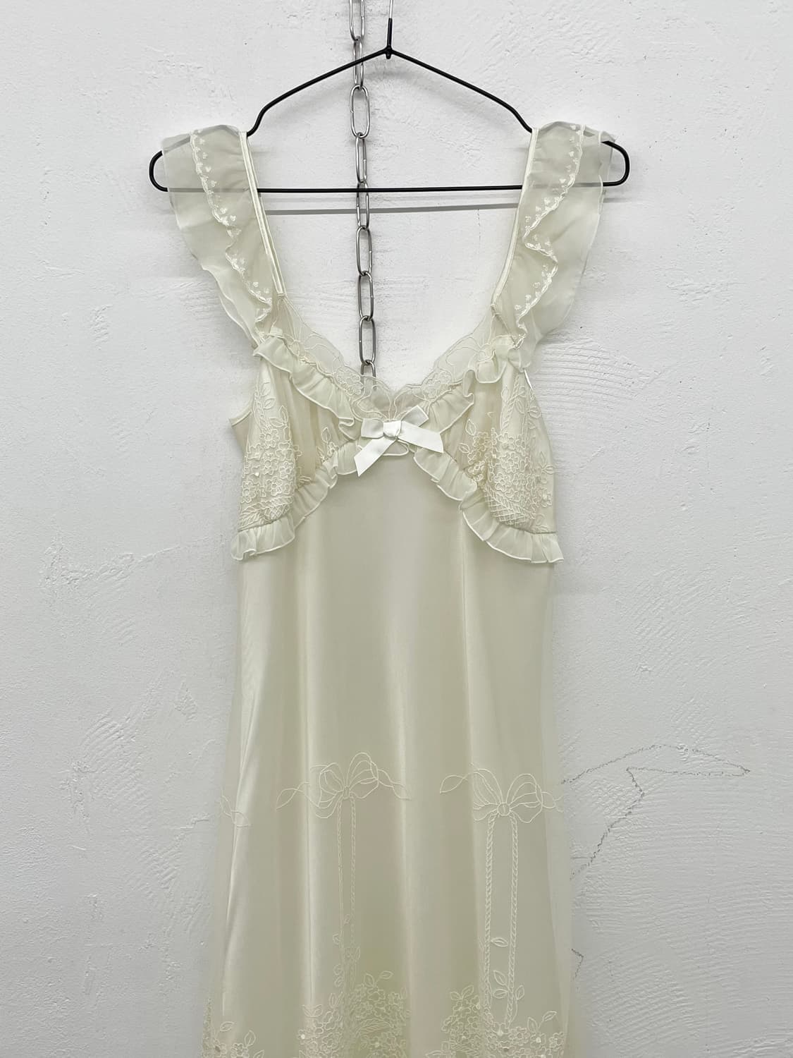 아이보리 자수 프릴 슬립 상품이미지5