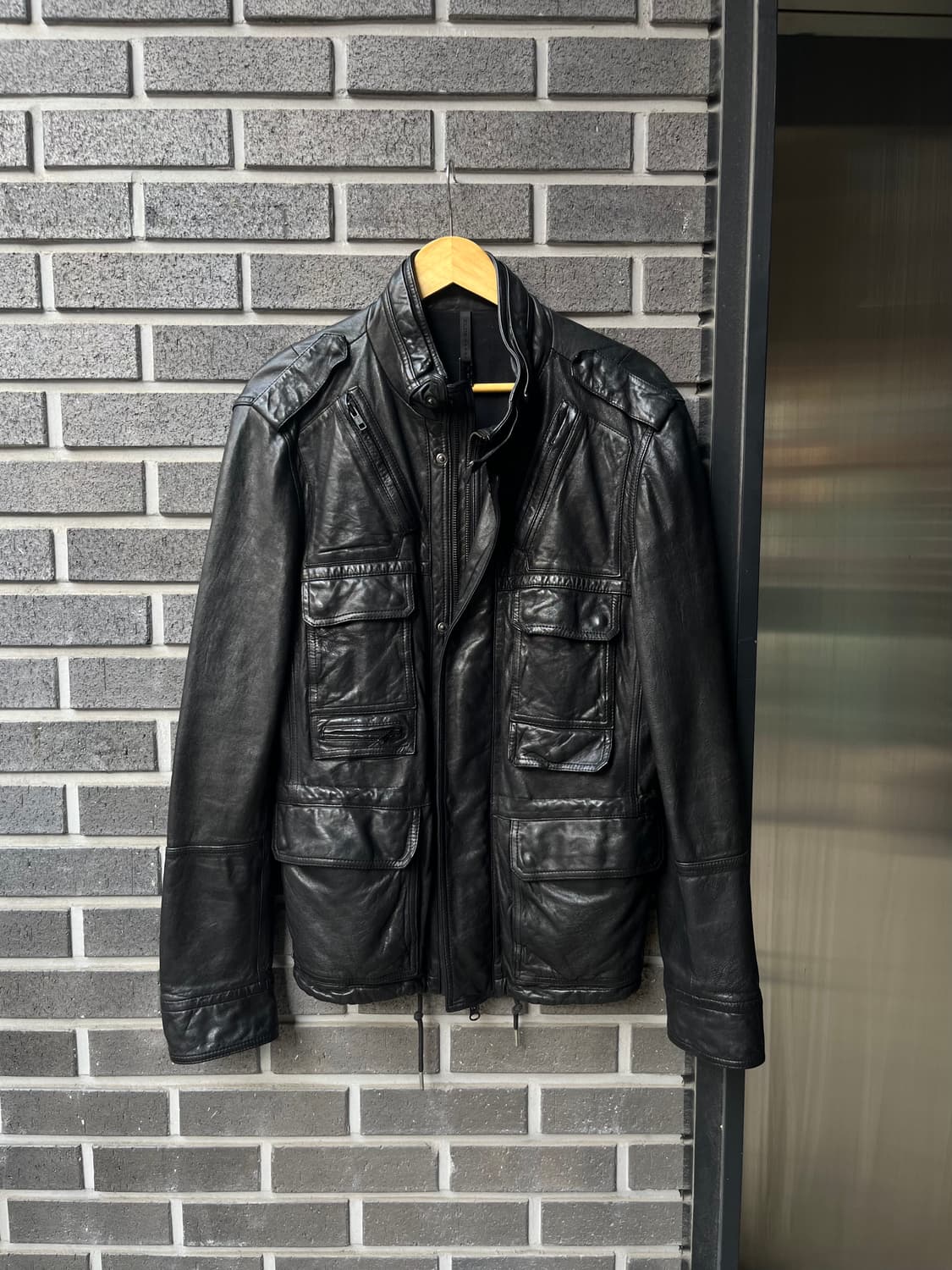 lambskin 천연 양가죽 자켓 블랙 상품이미지1