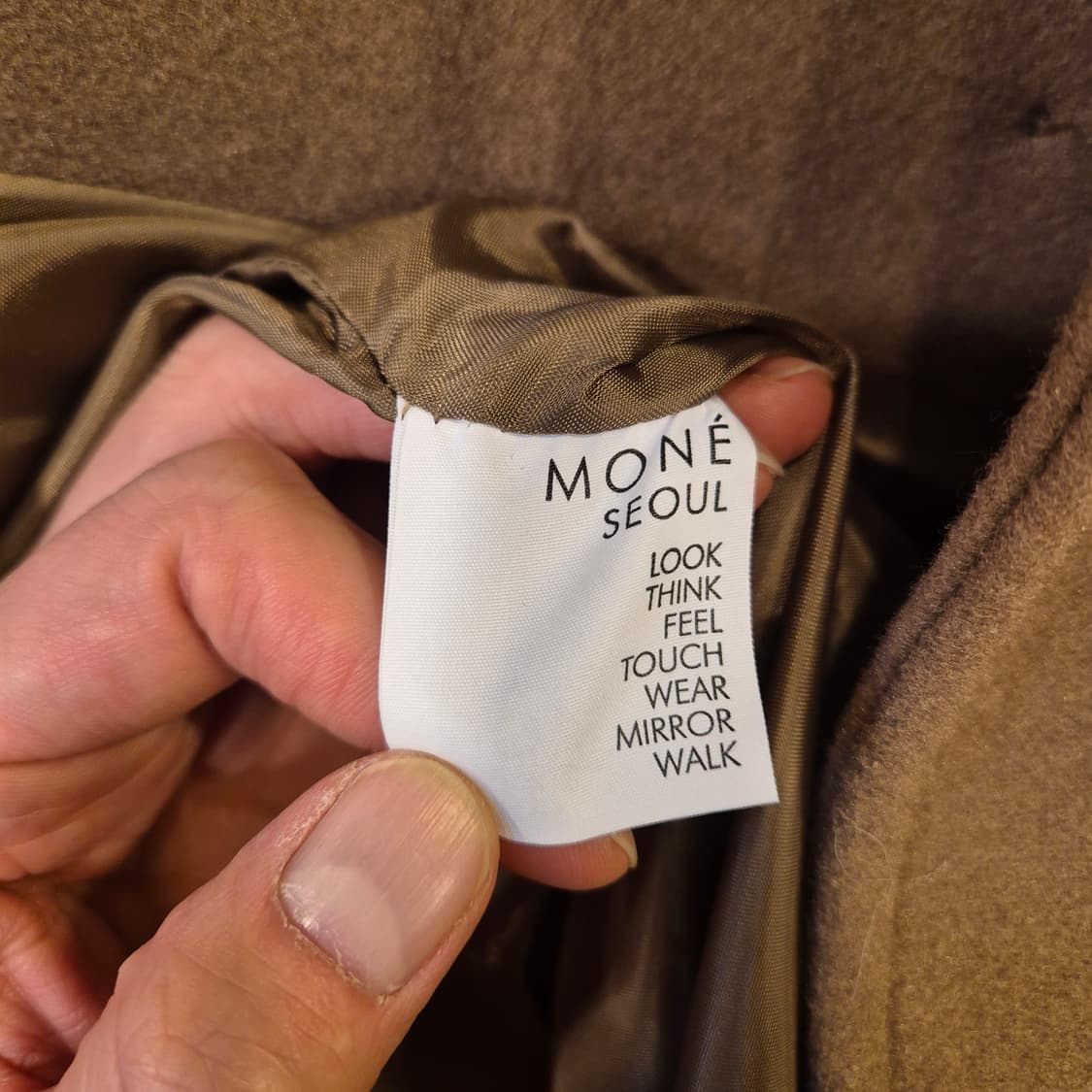 M(착샷잇음) 인디브라운 털배색 더블롱코트  상품이미지5