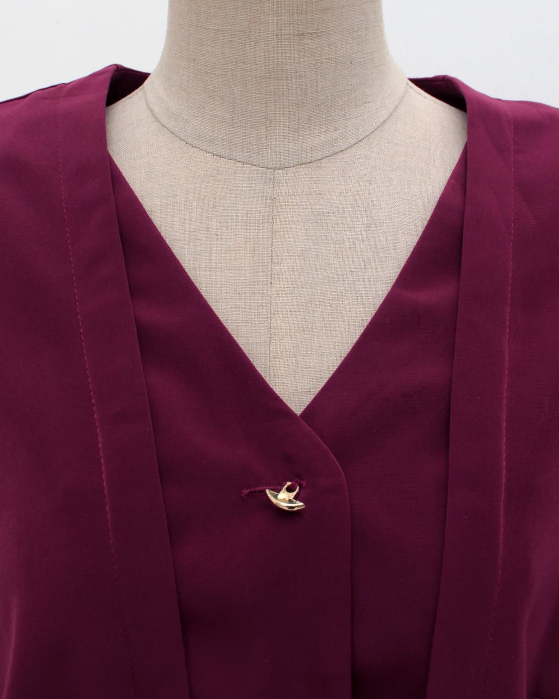 유럽 빈티지 와인 버건디 숏 자켓 상품이미지3