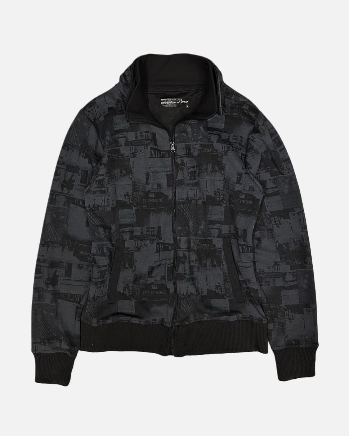 grunge picture pattern zip-up 상품이미지1