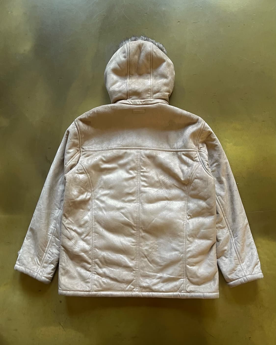 90-00s AMORE PURO Fur Hood Suede Coat 상품이미지10