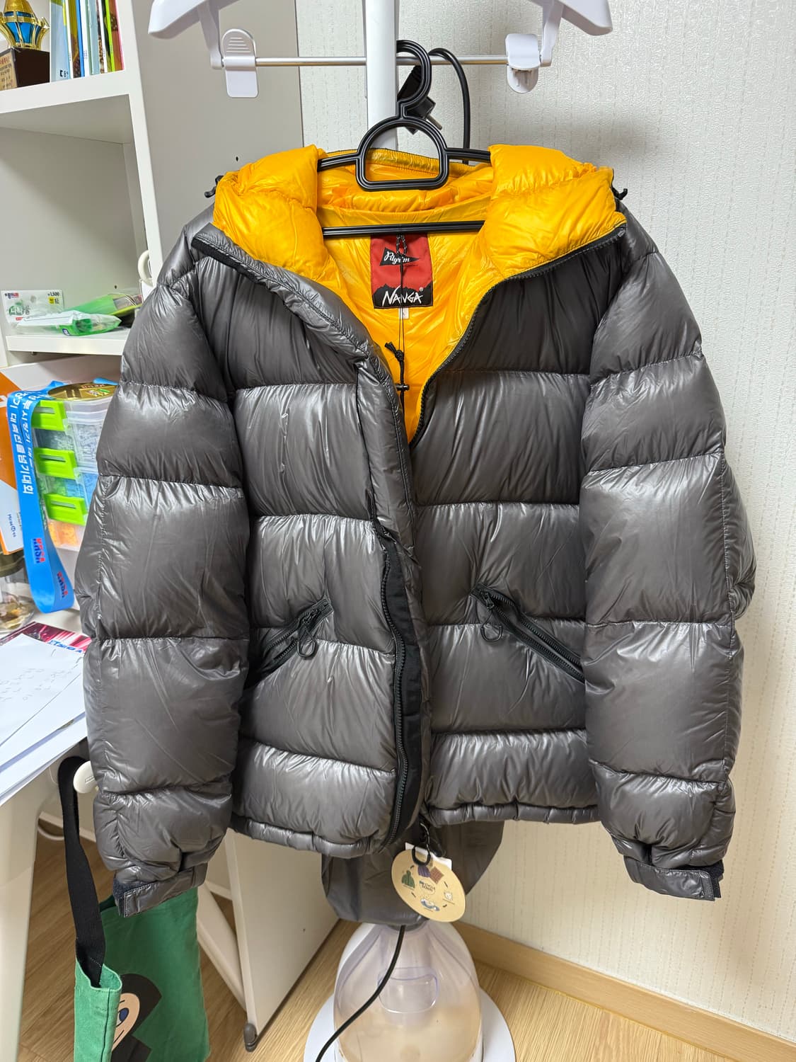 (절충가능)난가*필그림 25fw 다운자켓 그레이 새제품 팝니다 상품이미지2