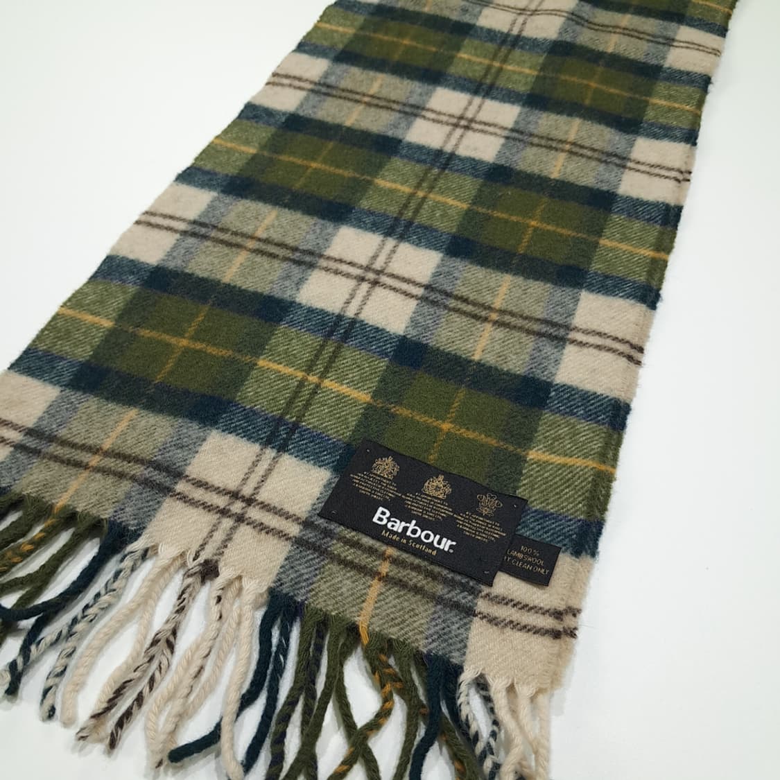 MX448 바버 스코틀랜드판 램스울 3로얄워런트 그린 머플러 목도리 상품이미지3