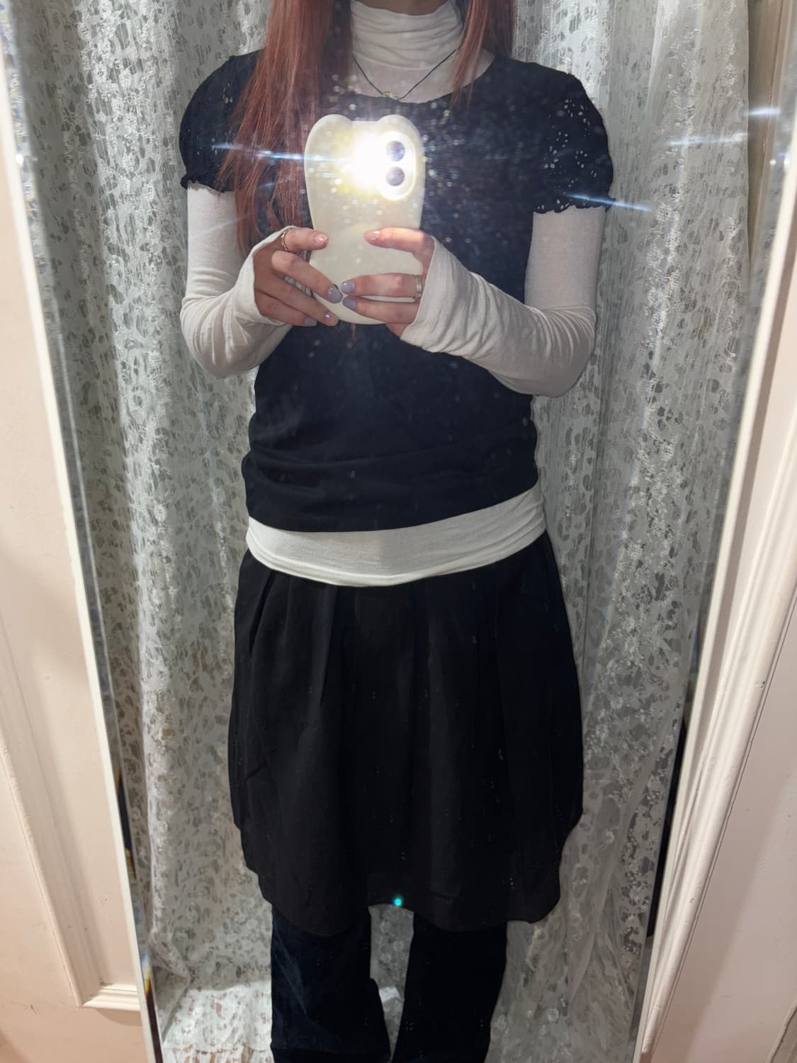 Black back Ribbon top 상품이미지6