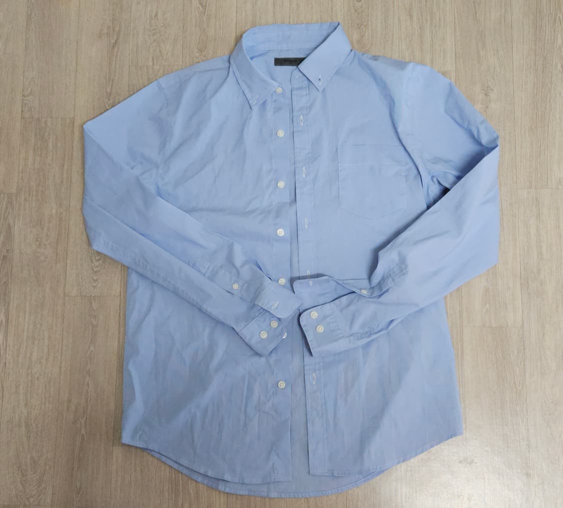 2장일괄 폴햄 셔츠 m 95 그레이 스카이블루 상품이미지3