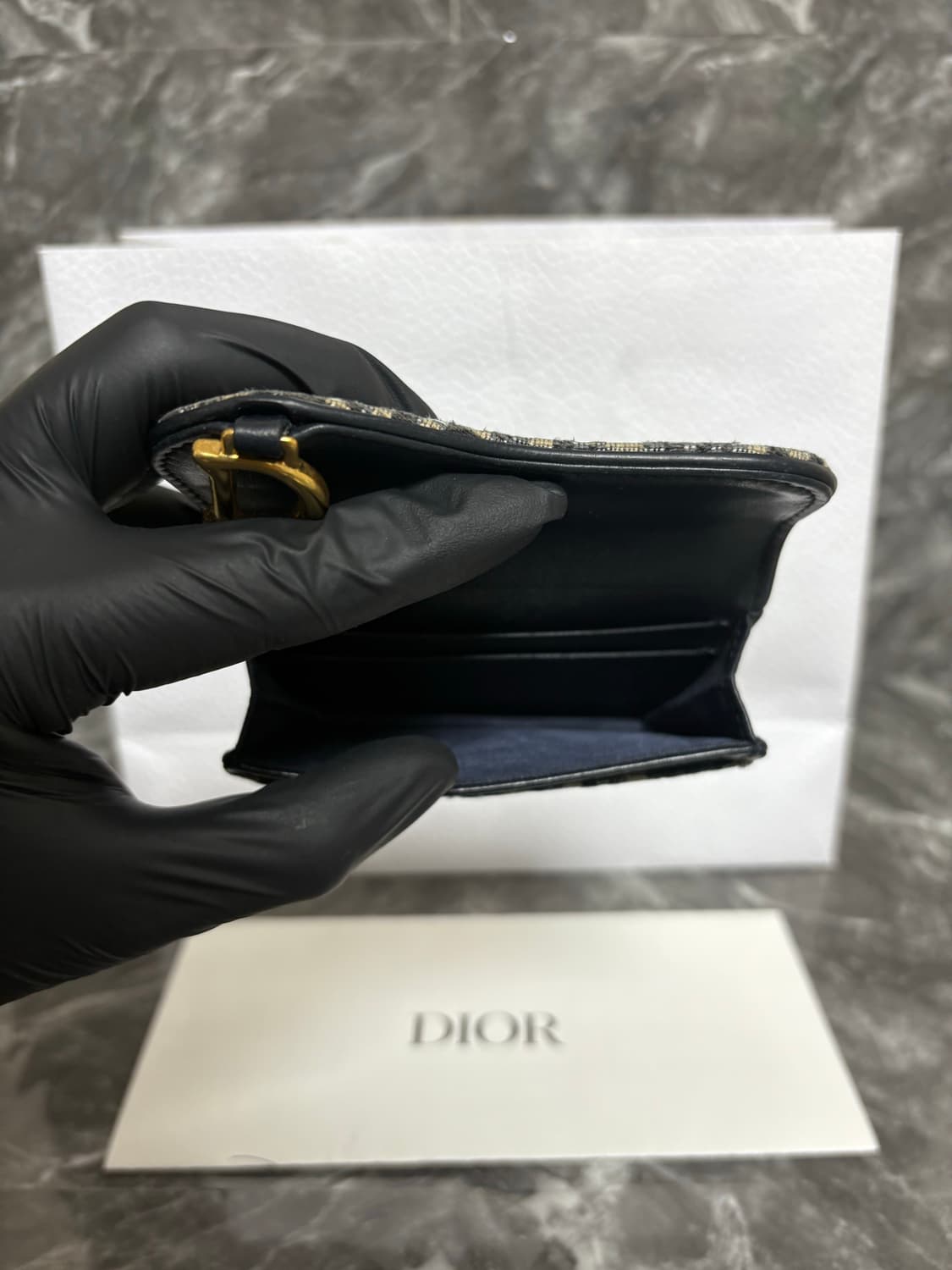 디올 오블리크 새들 카드지갑 상품이미지5