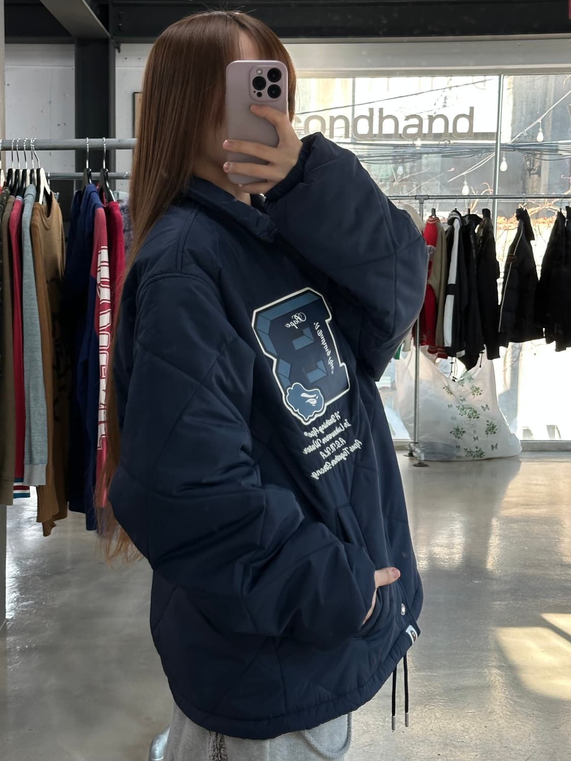 베이프 패치 퀼티드 코치자켓 점퍼 상품이미지3