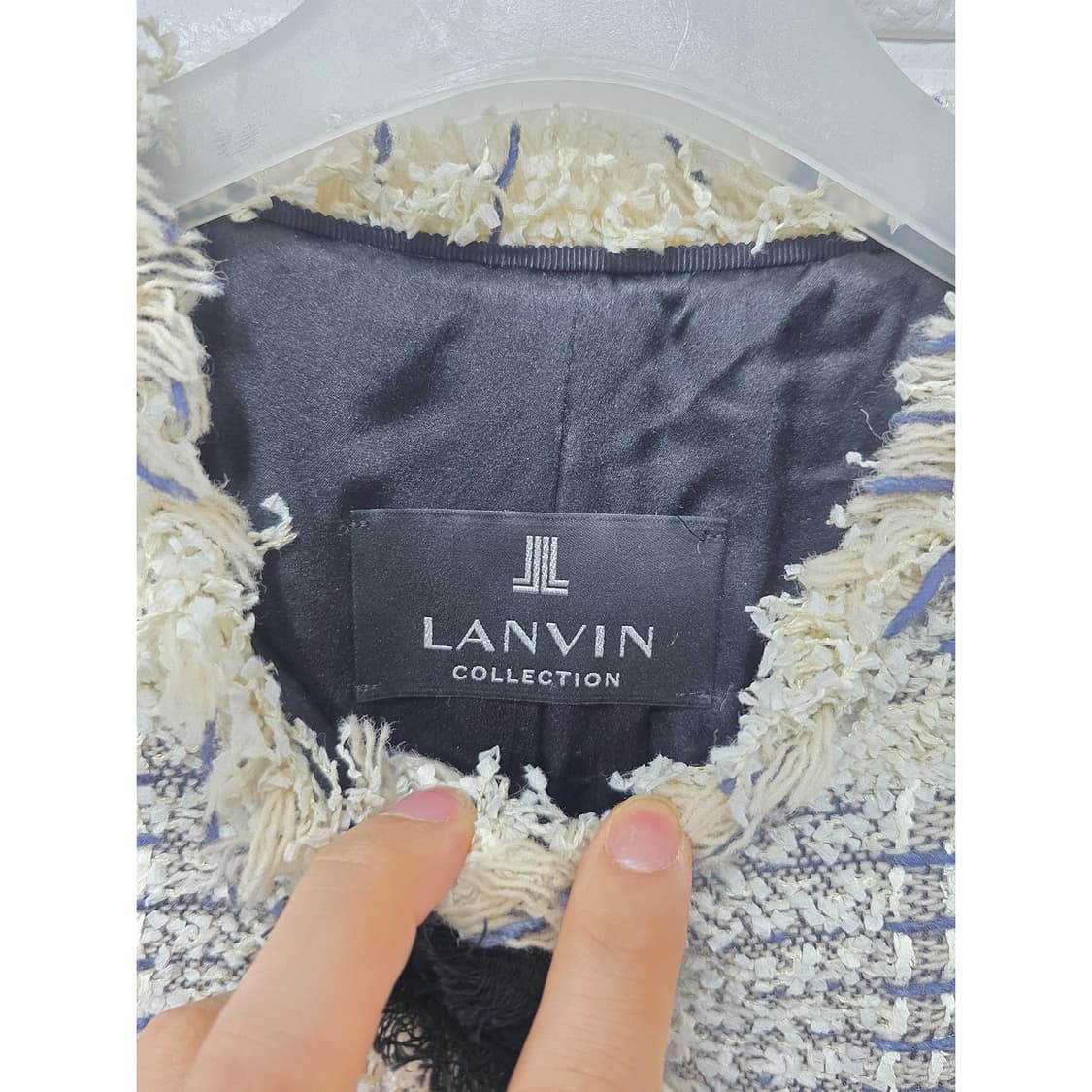 택포// M 한섬 랑방 LANVIN 트위드 자켓 상품이미지2