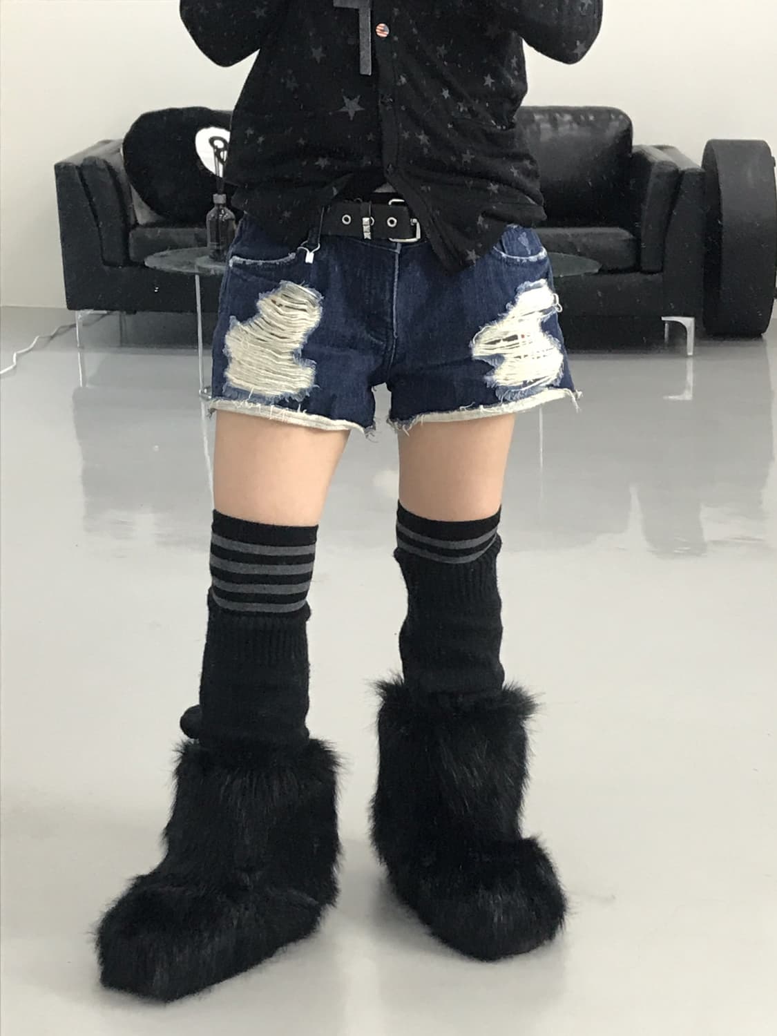 Vintage Detail Denim Shorts 상품이미지1