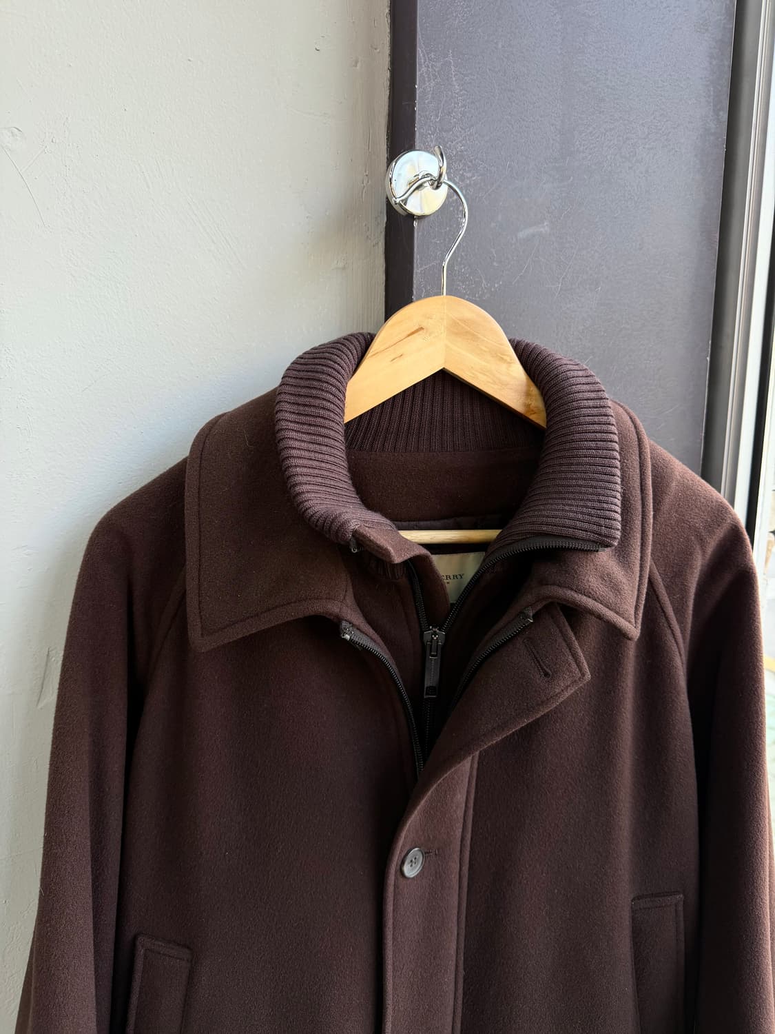 S/ 버버리 캐시미어 블렌딩 더블 레이어 코트 상품이미지3