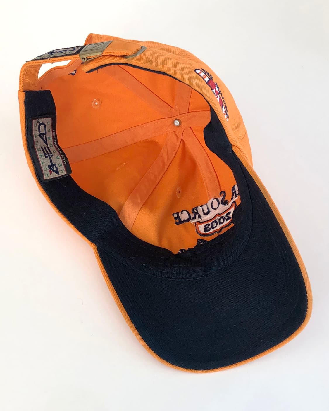 미국 빈티지 Air Source 오렌지 배색 자수 볼캡 모자 상품이미지6