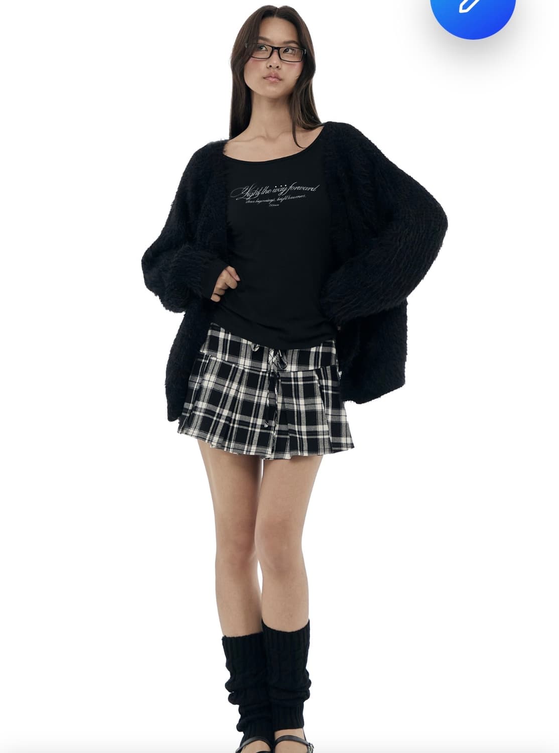 Sugarplum hairy cardigan (black) 상품이미지1