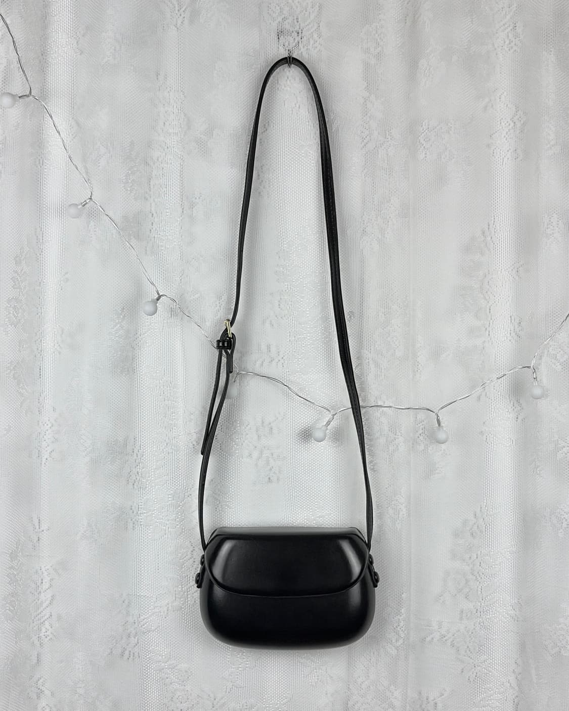 Real leather black mini cross bag 상품이미지4