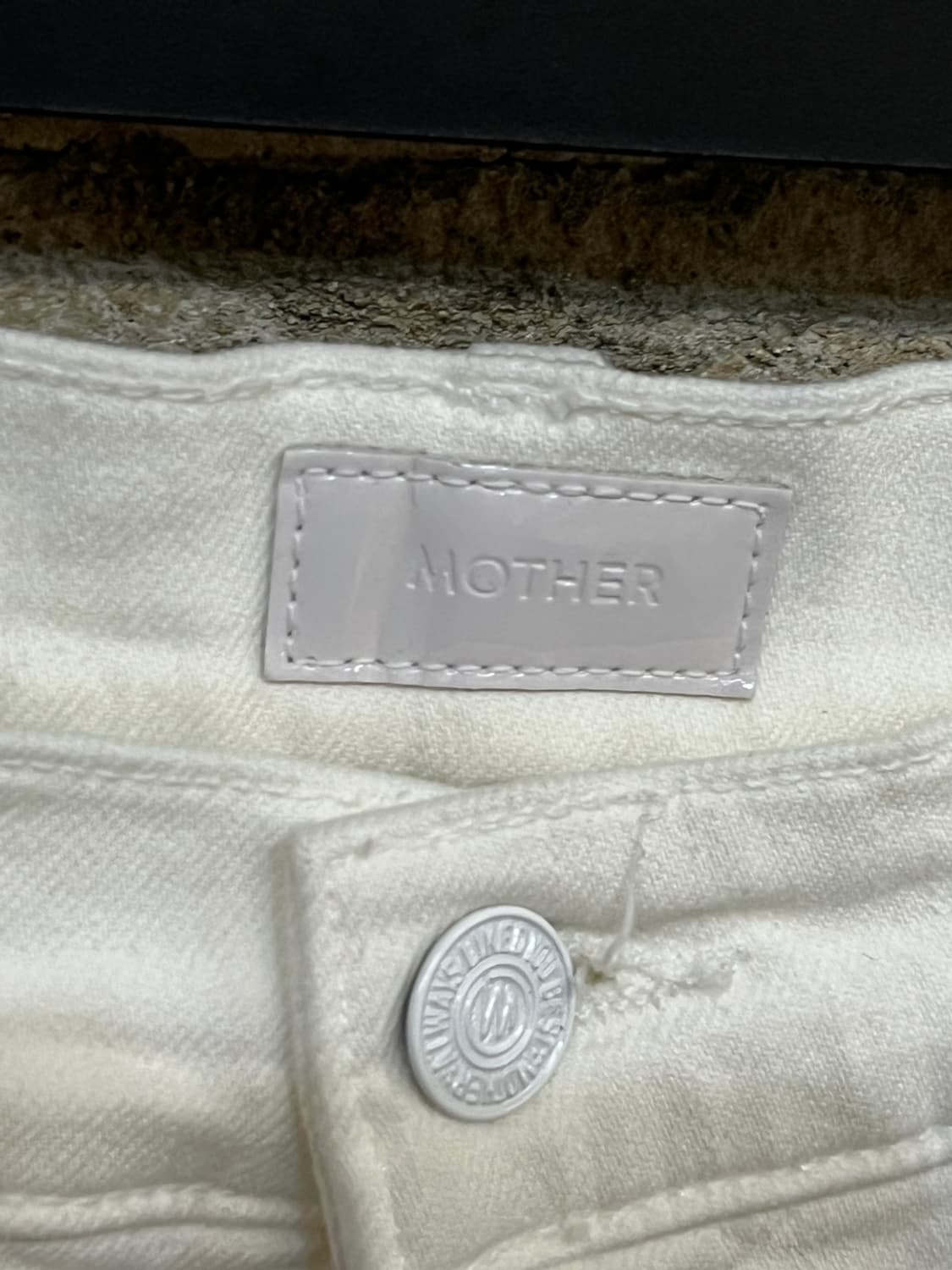 마더 화이트 코튼 팬츠 상품이미지4