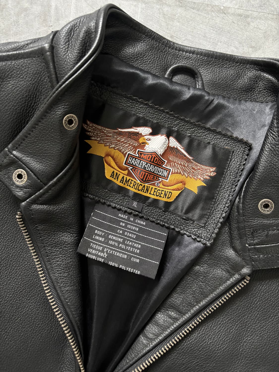 Harley Davidson 할리데이비슨 싱글 카페레이서 레더 자켓  상품이미지4