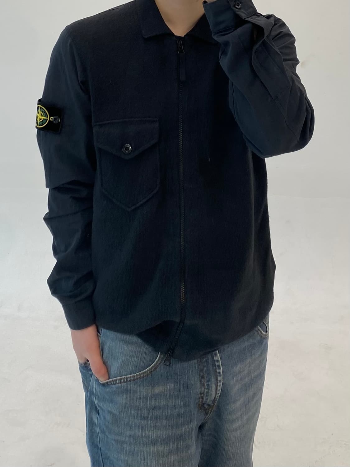 [M] Stone Island 스톤아일랜드 니트 셔츠 집업 자켓 상품이미지10