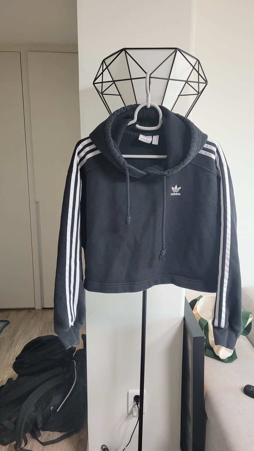 아디다스 불꽃  숏기장  후드티-S사이즈 상품이미지1