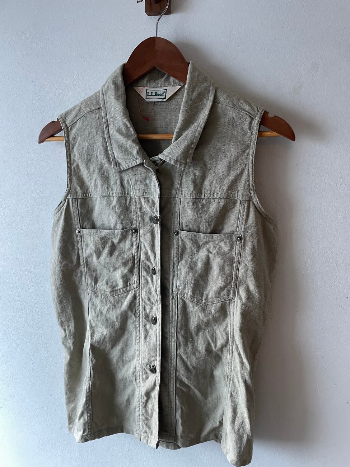 80-90‘s Vintage L.L.Bean Linen Work Vest 상품이미지3