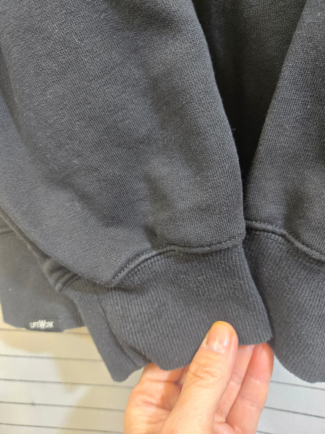 LifeWork 강아지 맨투맨 블랙 M 상품이미지6