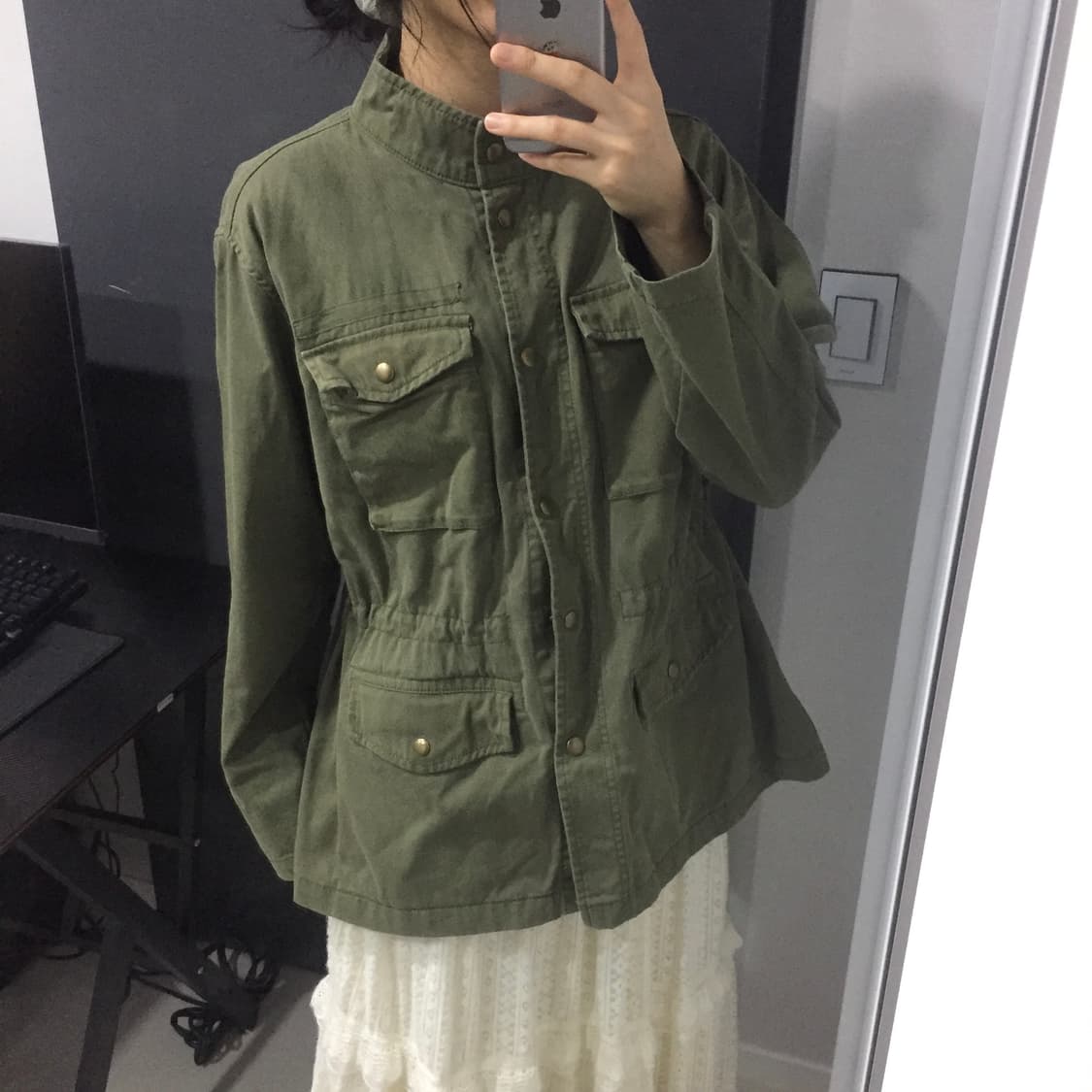 Gap 하구미 모리걸 카키 야상 숏자켓 상품이미지1